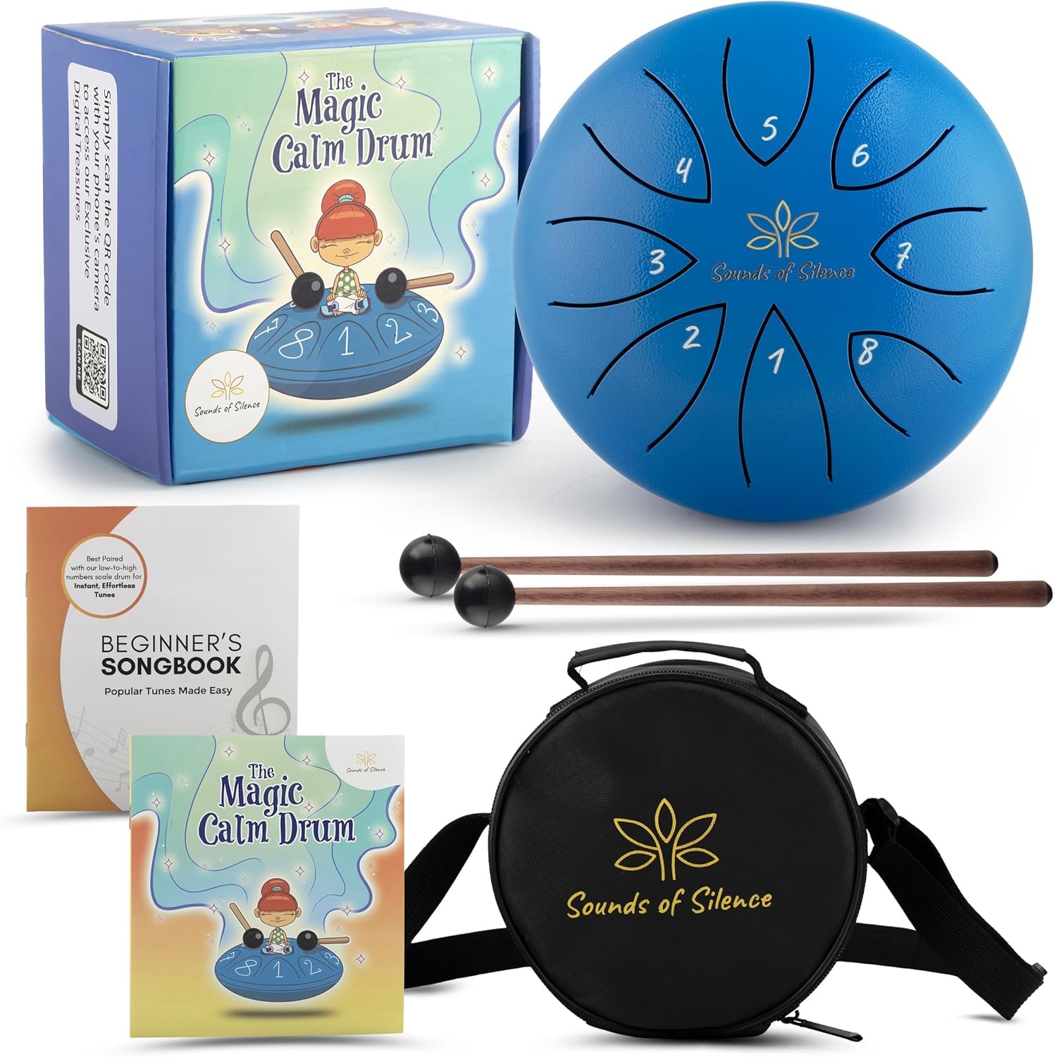 Steel Tongue Drum For Kids, Magic Calm Drum 6 Inch 8 Notes With