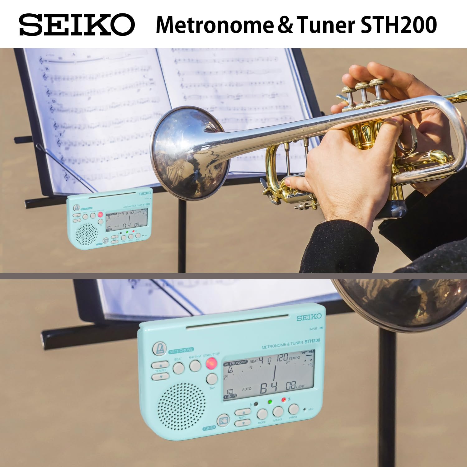 Amazon | SEIKO セイコー メトロノームチューナー 大音量 譜面台取付