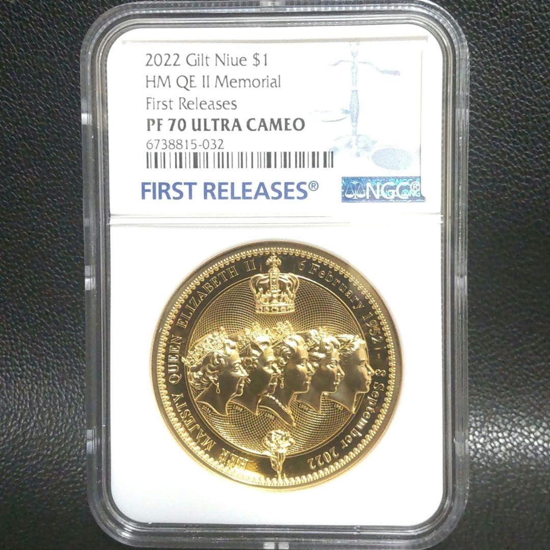 2022 エリザベス女王 追悼 2ポンド プルーフ銀貨 NGC PF70UC