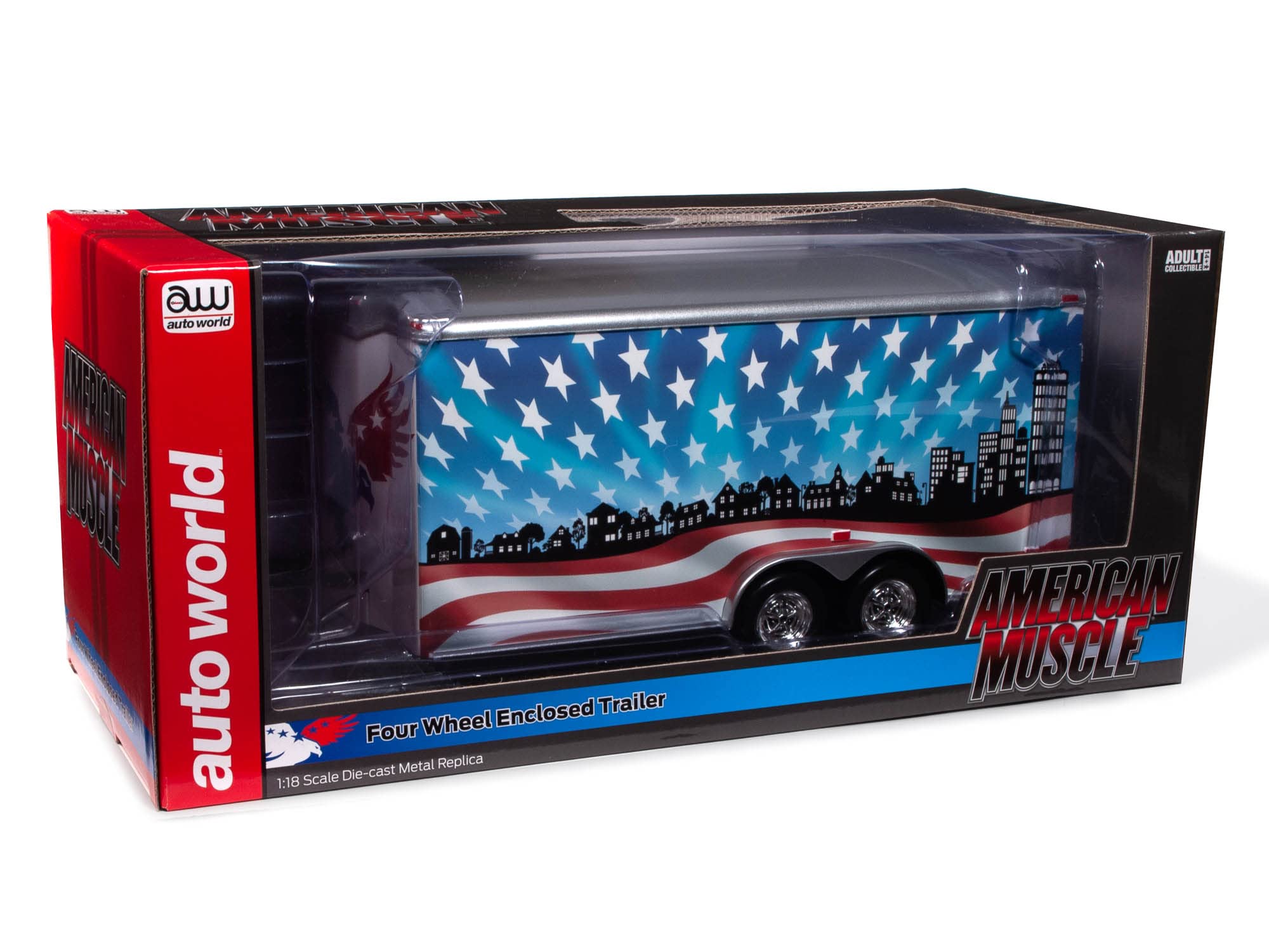 Amazon.com: American Muscle Enclosed Trailer (Patriotic Brave