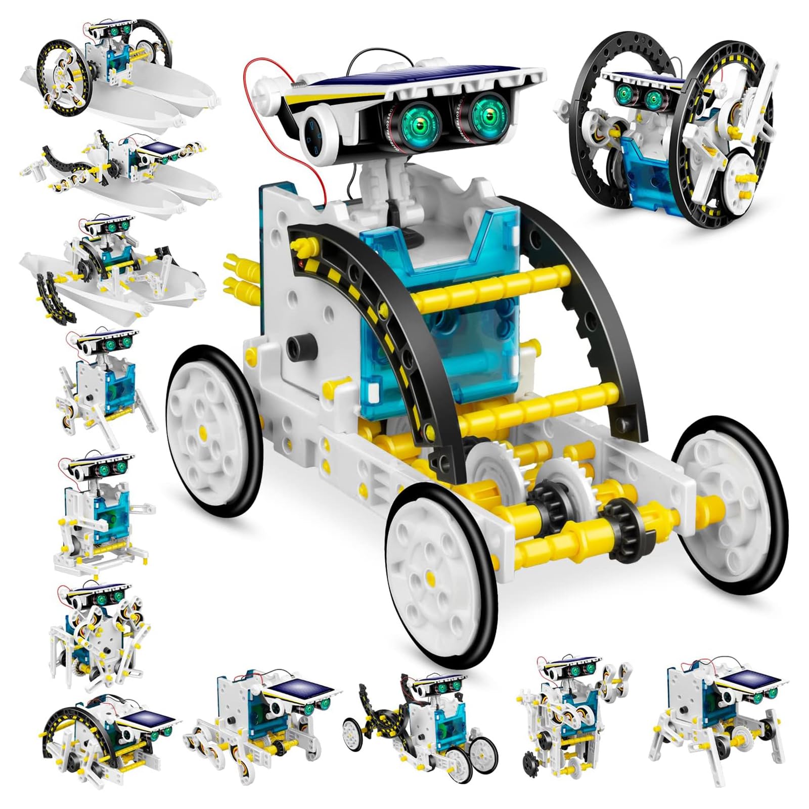 Amazon | 13イン1 ソーラーロボットキット おもちゃ 13種類工作キット