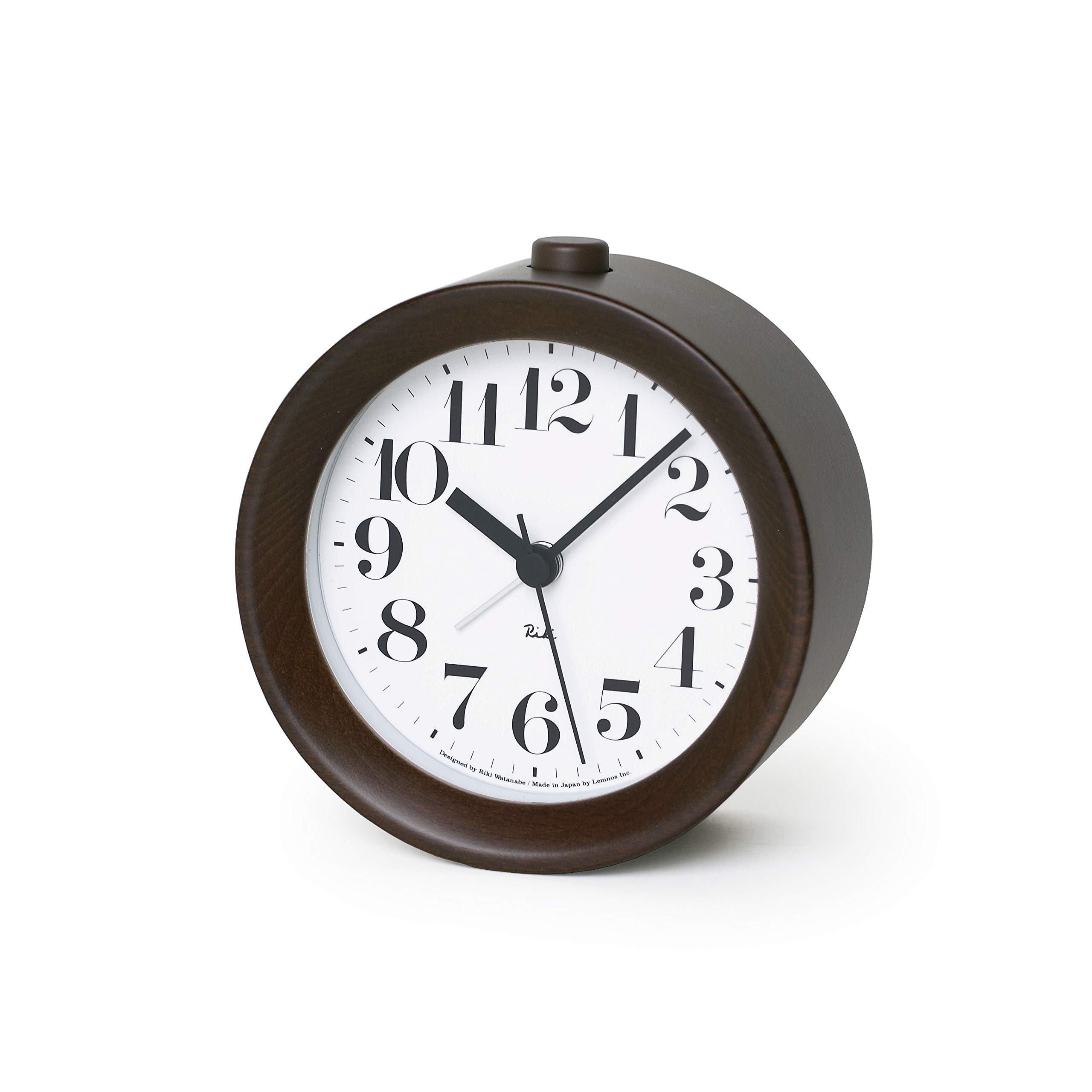 Amazon.co.jp: レムノス アラーム時計 RIKI ALARM CLOCK ブラウン WR09