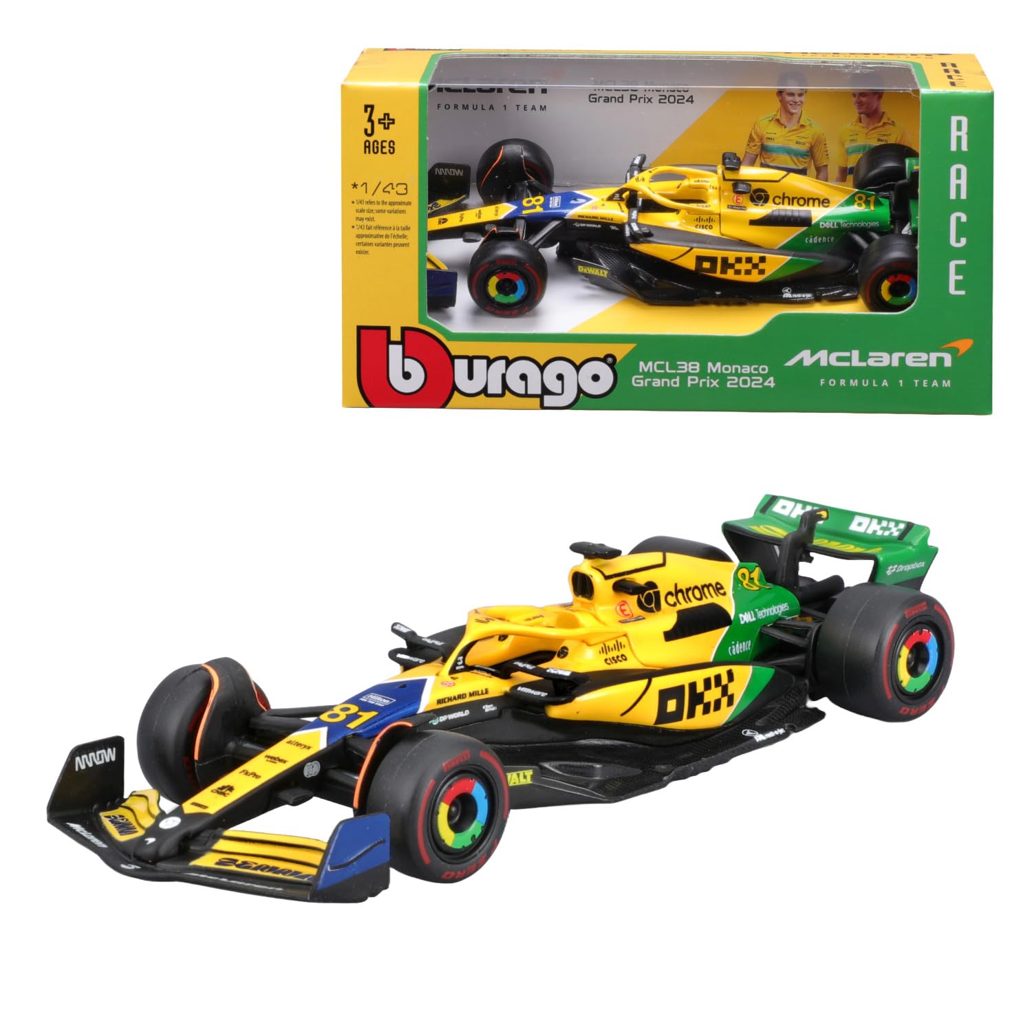 Amazon.com: F1 McLAREN MCL38 2024 MONACO GP Senna livery 30th