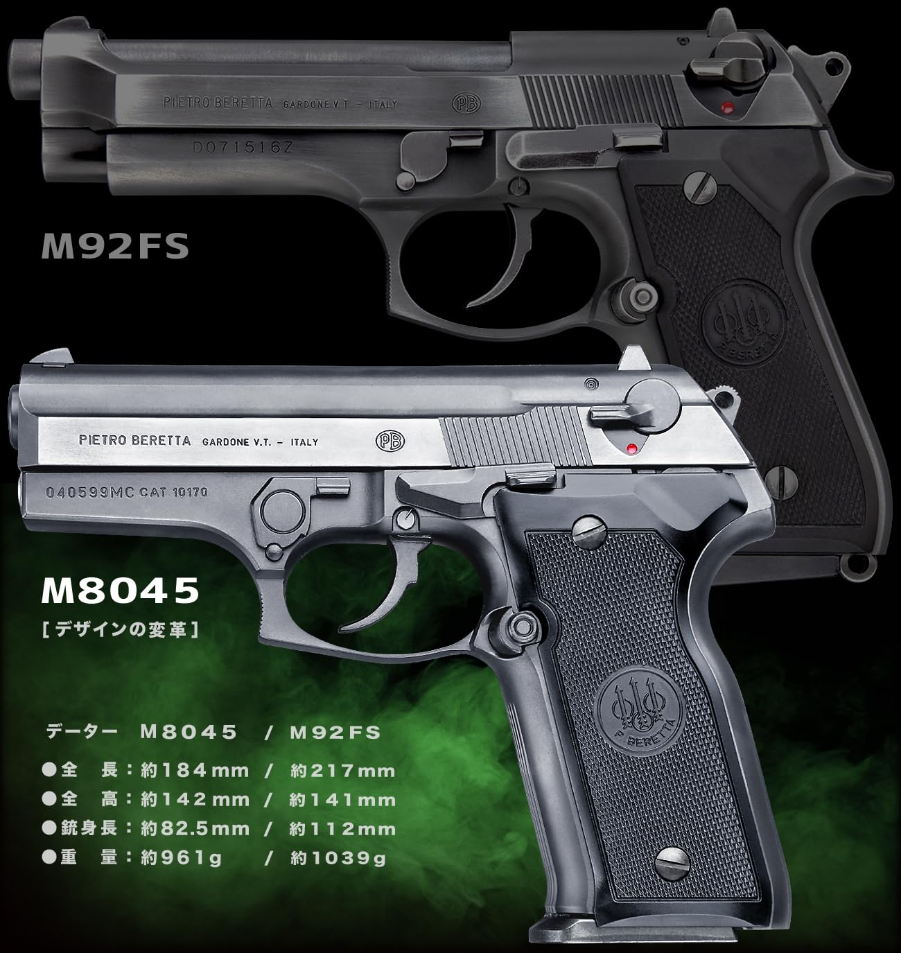 Amazon.co.jp: 【WAスーパーリアルガン】WA ベレッタ M8045 クーガーF