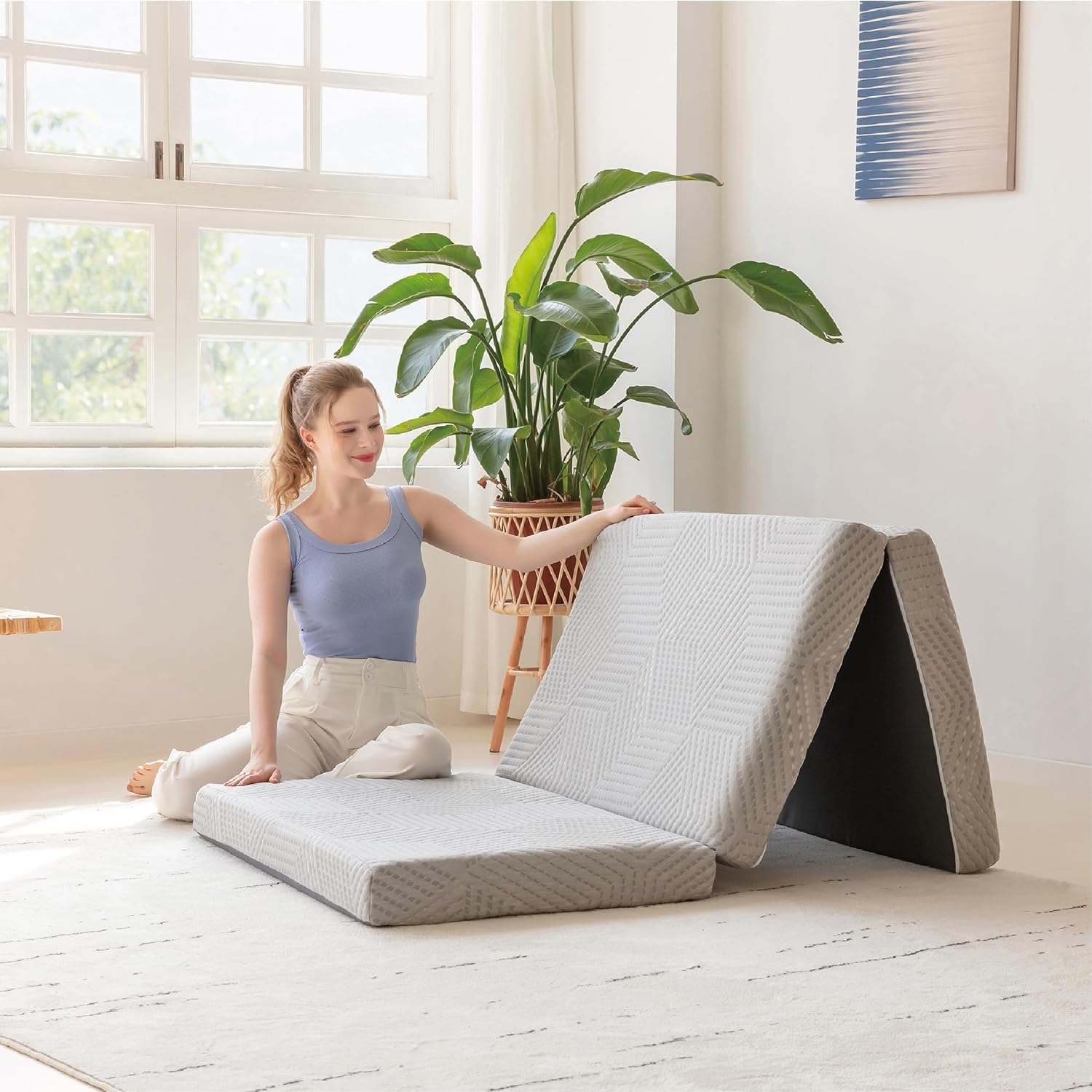 Amazon｜Wellflex マットレス シングル 3つ折り 両面使える 5年保証 二