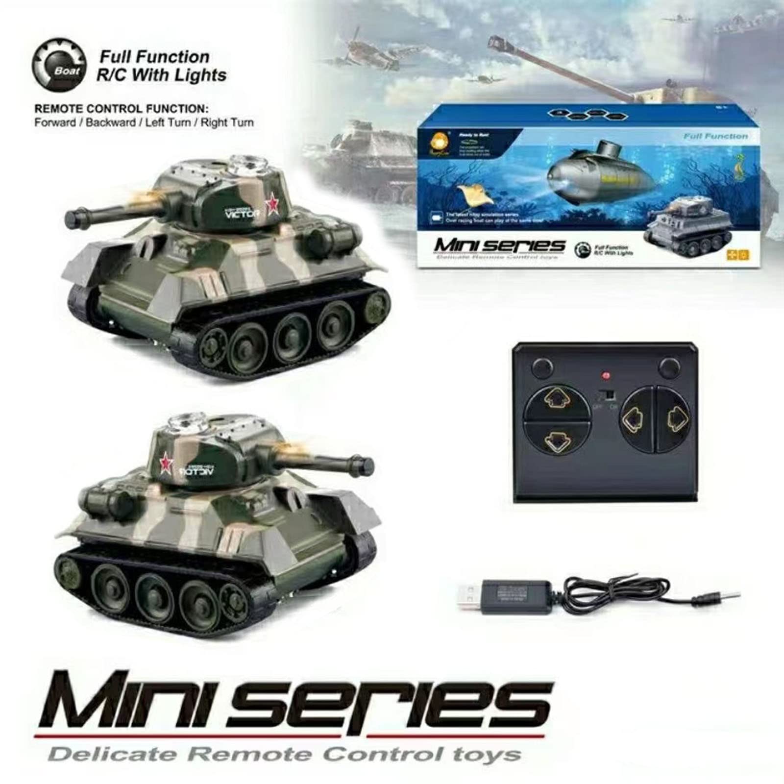 Amazon.com: Ouhgnoh Mini WWII Gray German Tiger RC Tank Toy 1/72