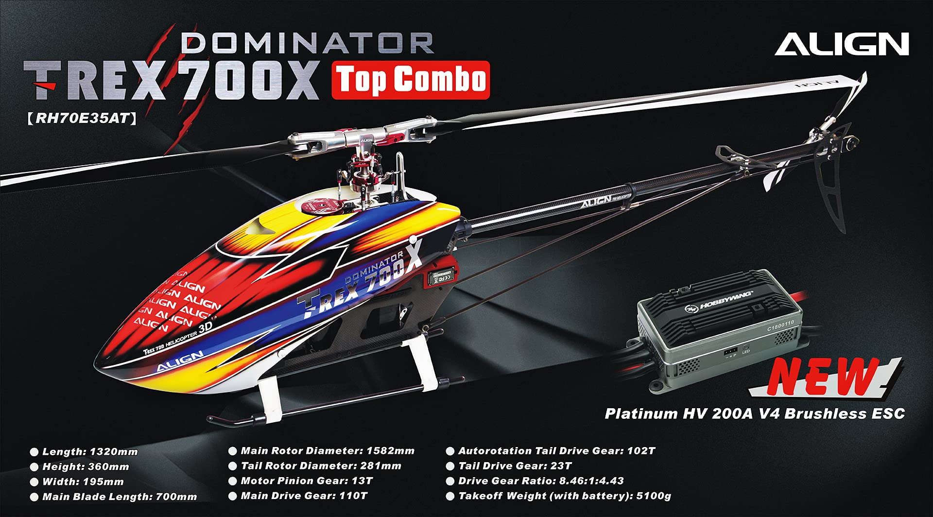Amazon.com: ZYHOBBY 3D RC Helicopter T-REX 700X Top Combo : Toys