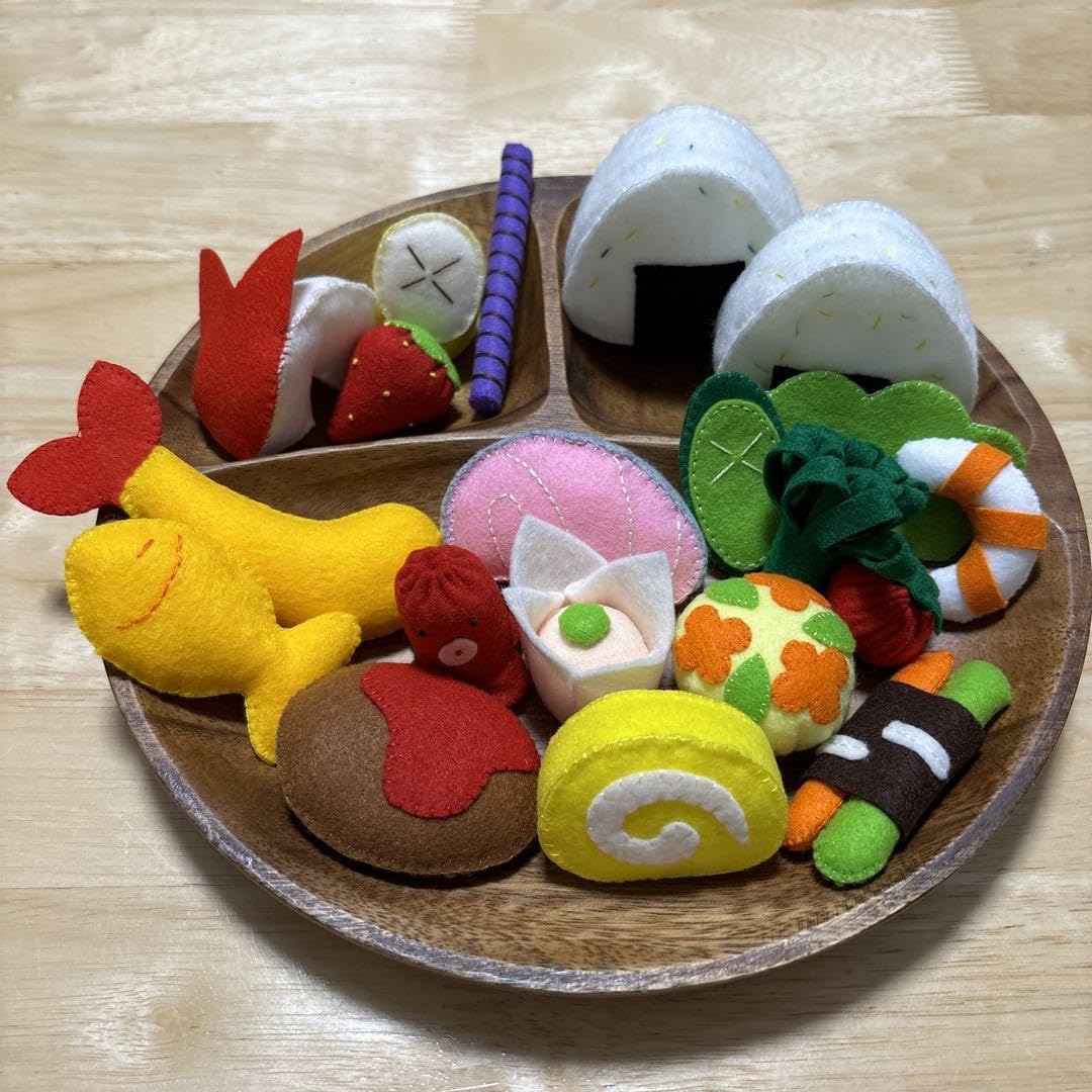 Amazon.co.jp: フェルトおままごとランチプレート完成品19 : おもちゃ