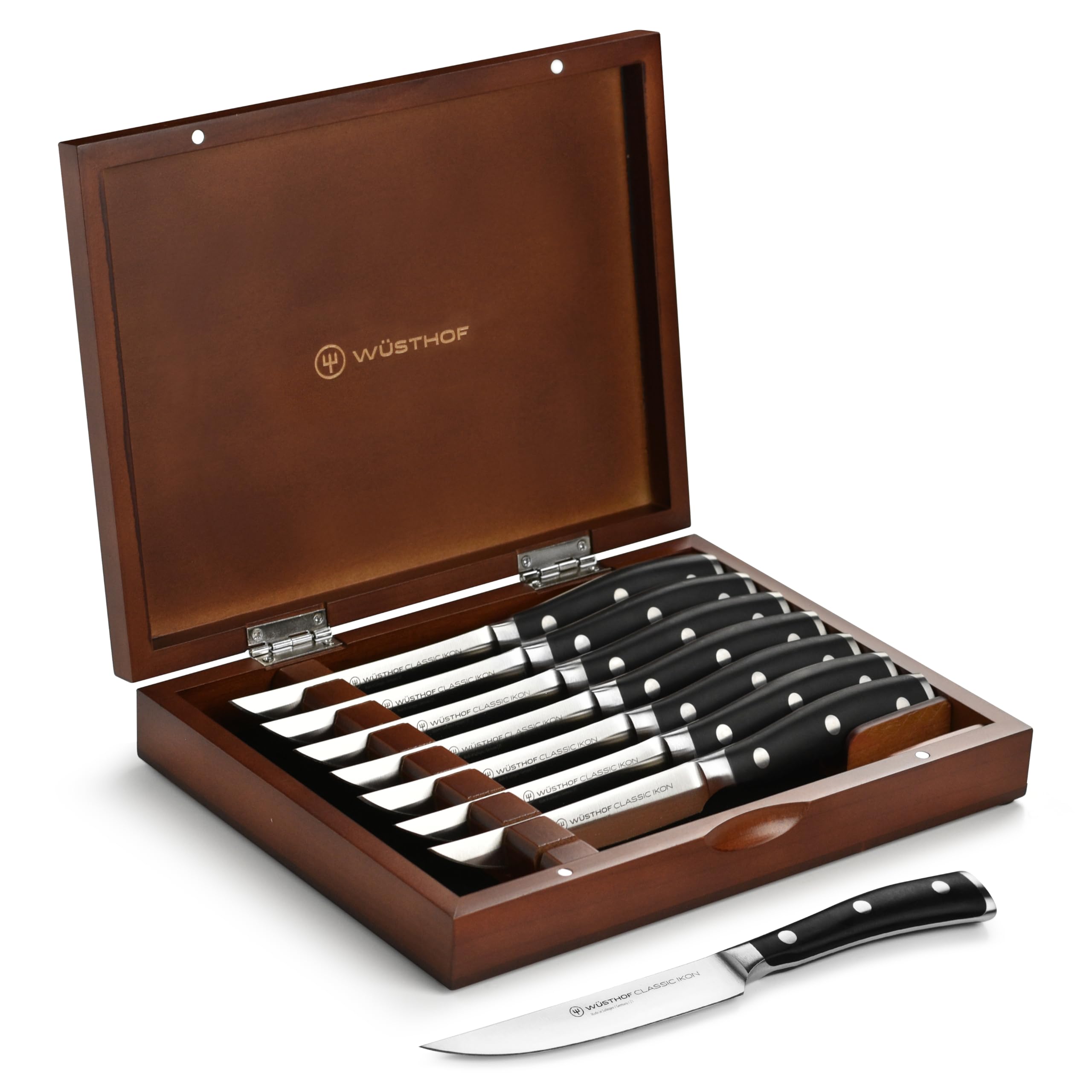 Amazon.com: Wusthof Classic Ikon 8-piece Steak Knife Set with Wood
