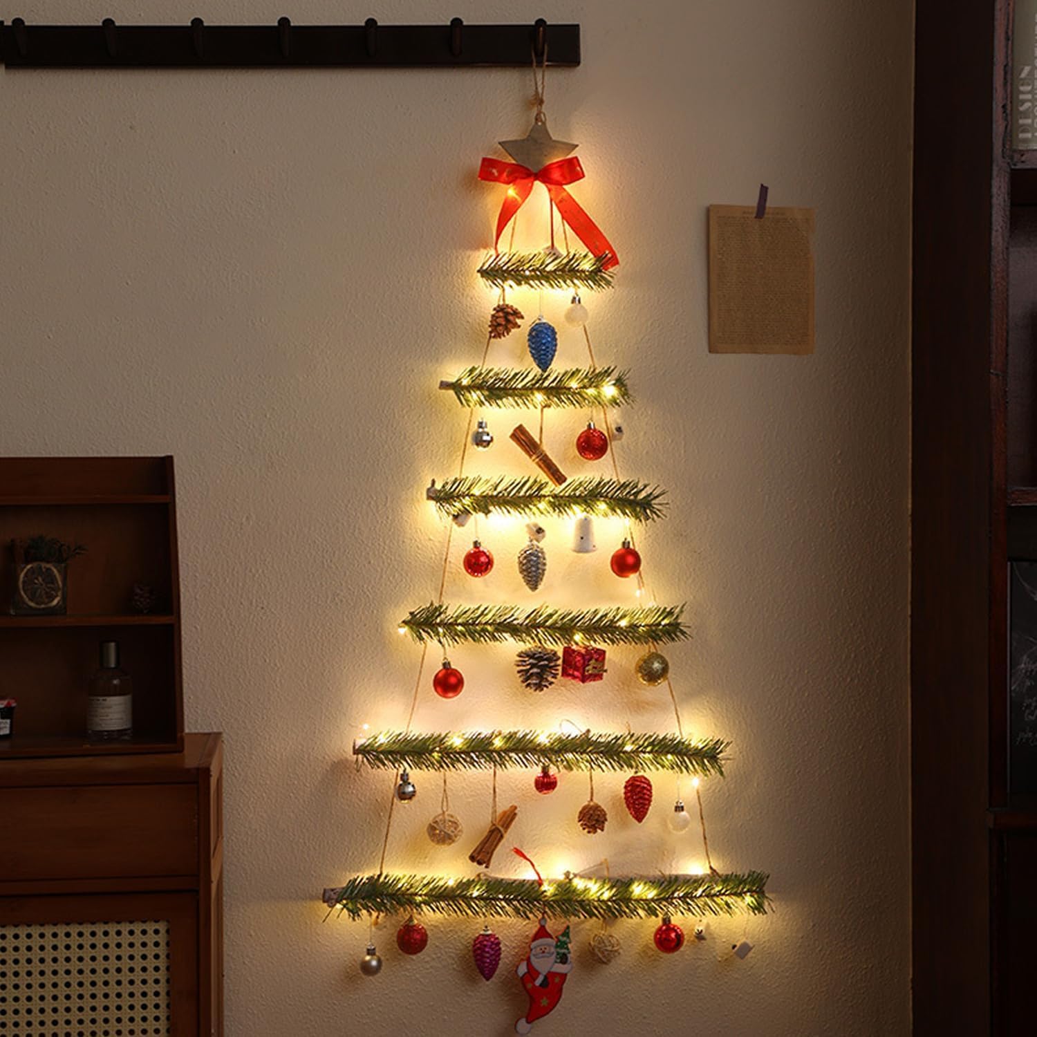 Amazon | クリスマスツリー 壁掛けタイプ クリスマスラダーツリー