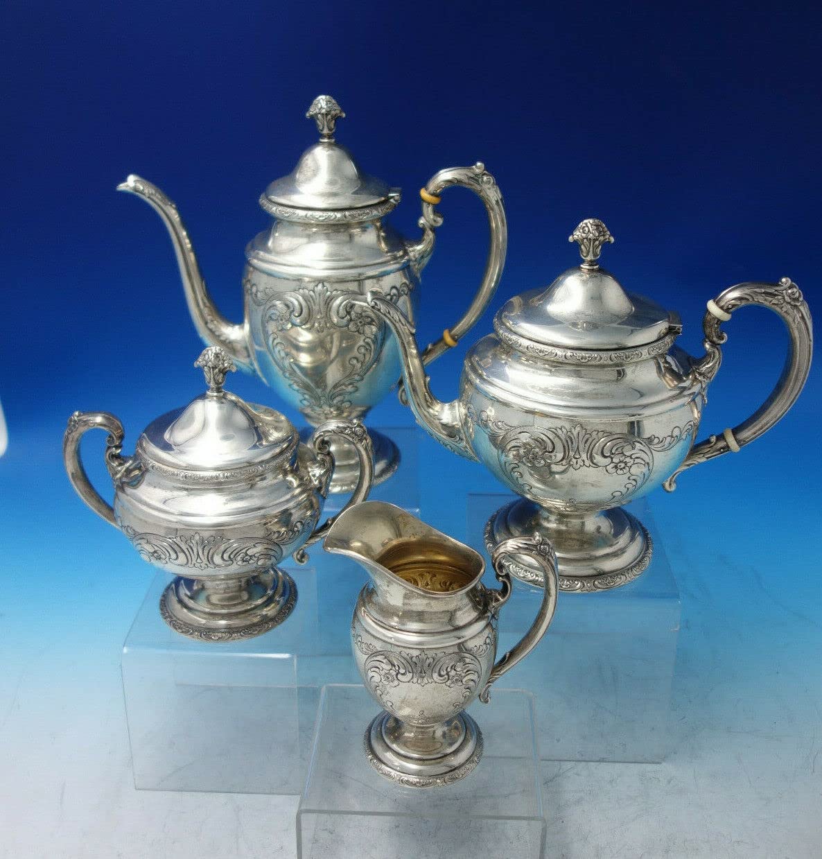Amazon.com | Old Master by Towle Sterling Silver Tea Set 4-piece