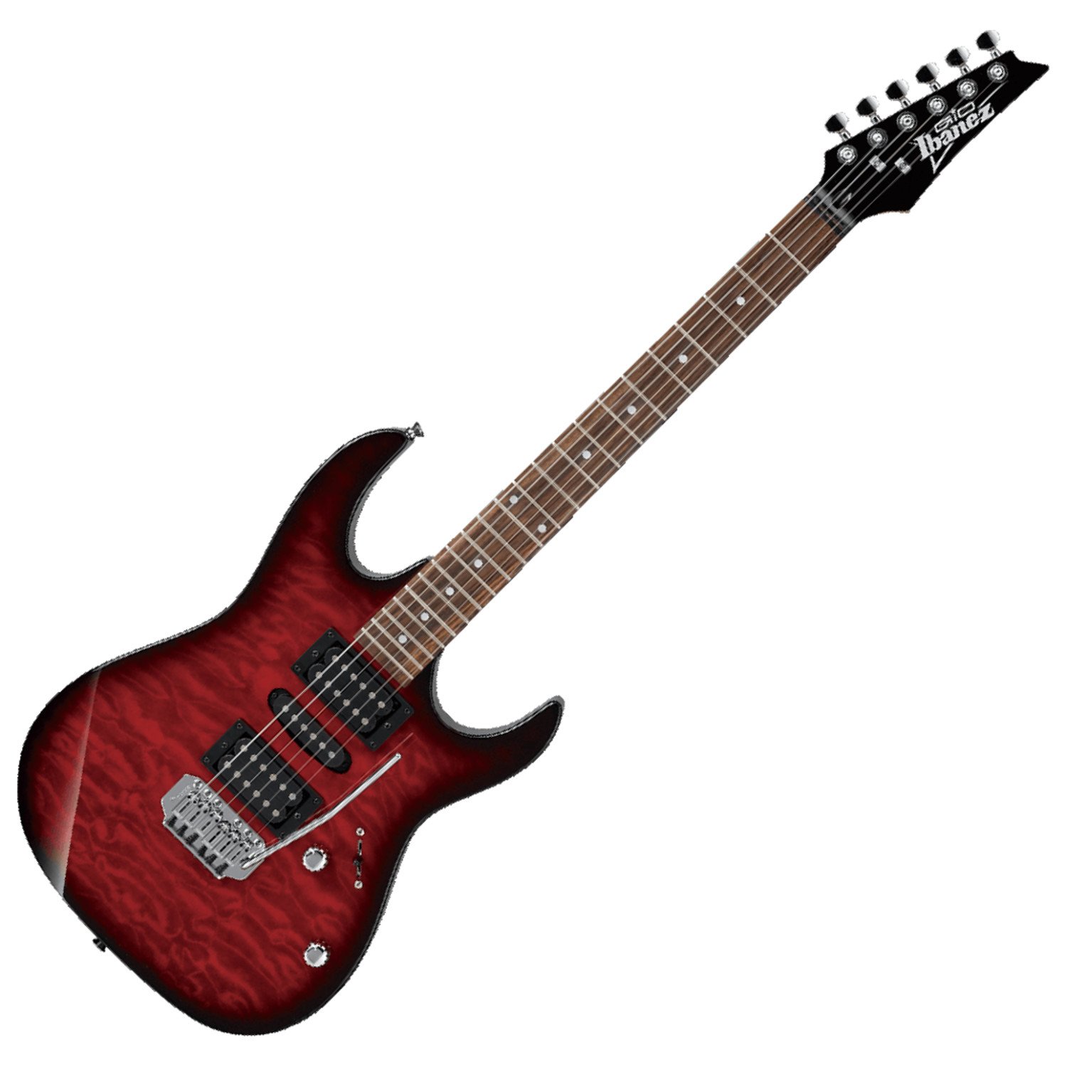 Amazon.com: Ibanez GIO Series GRX70QA - Transparent Red Burst