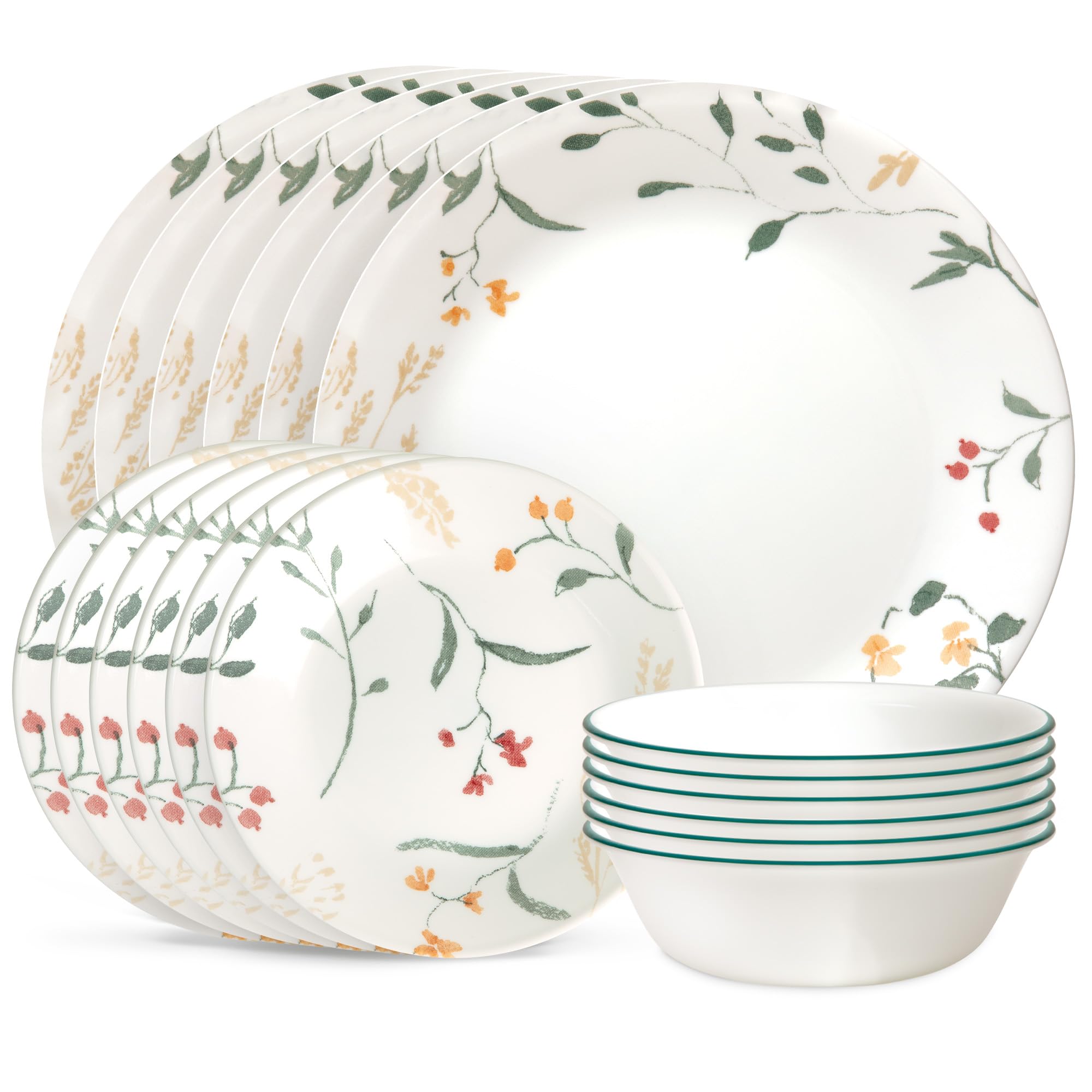 Amazon.com | Corelle Vitrelle 18 Piece Glass Dinnerware Sets