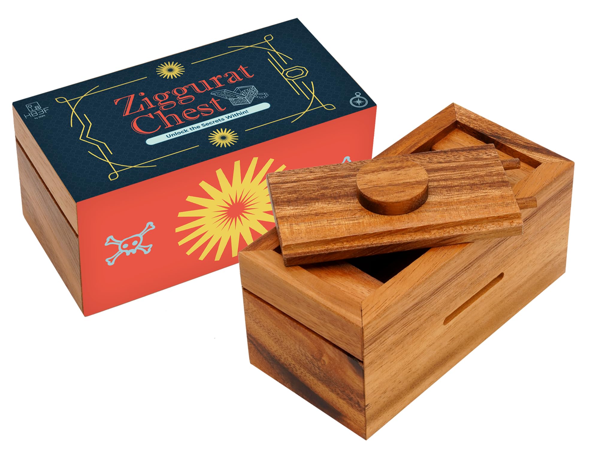 Amazon.com: BSIRI Ziggurat Chest Secret Box Brain Teaser Wooden