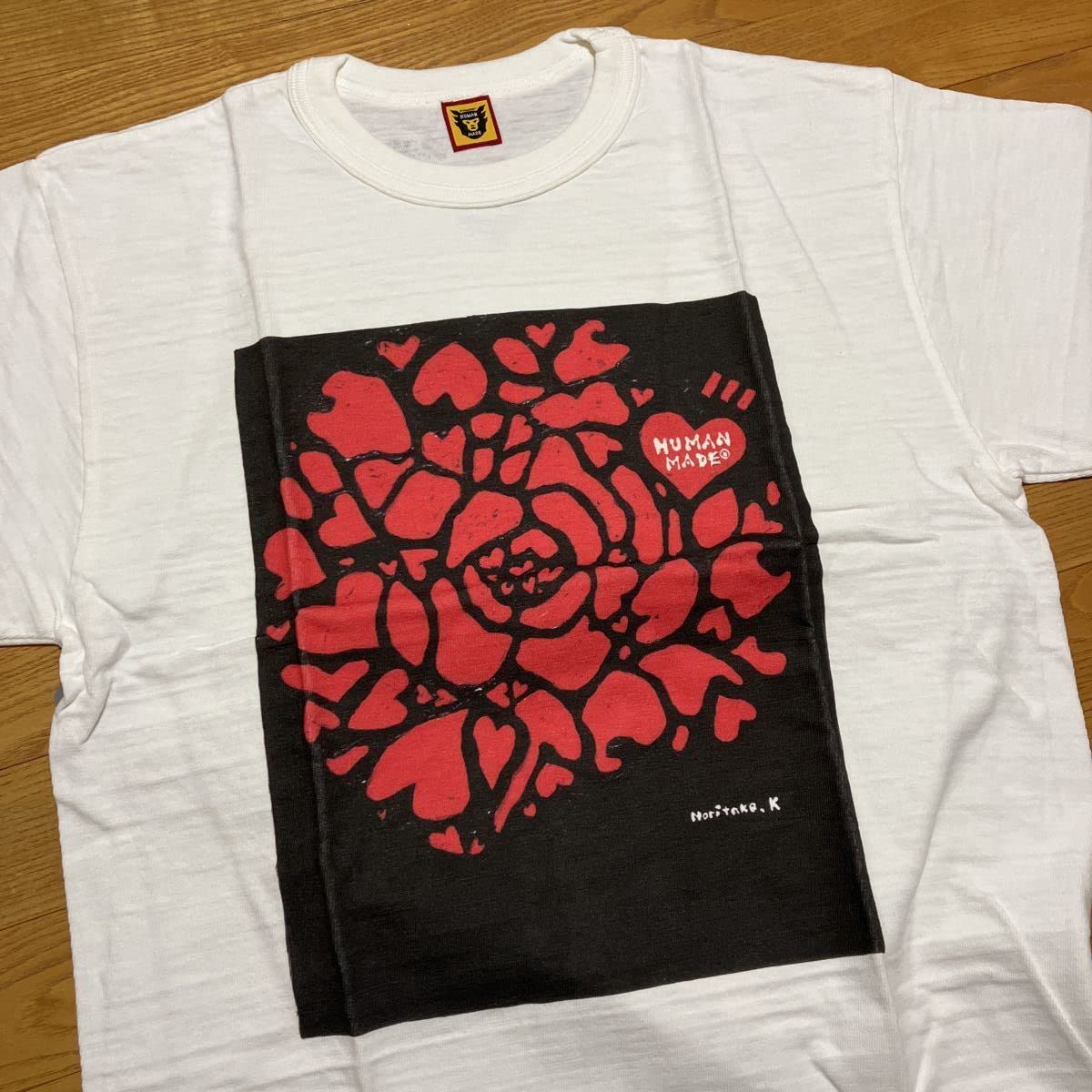 Amazon.co.jp: 木梨憲武 × HUMAN MADE T-SHIRT 白(L) ヒューマンメイド