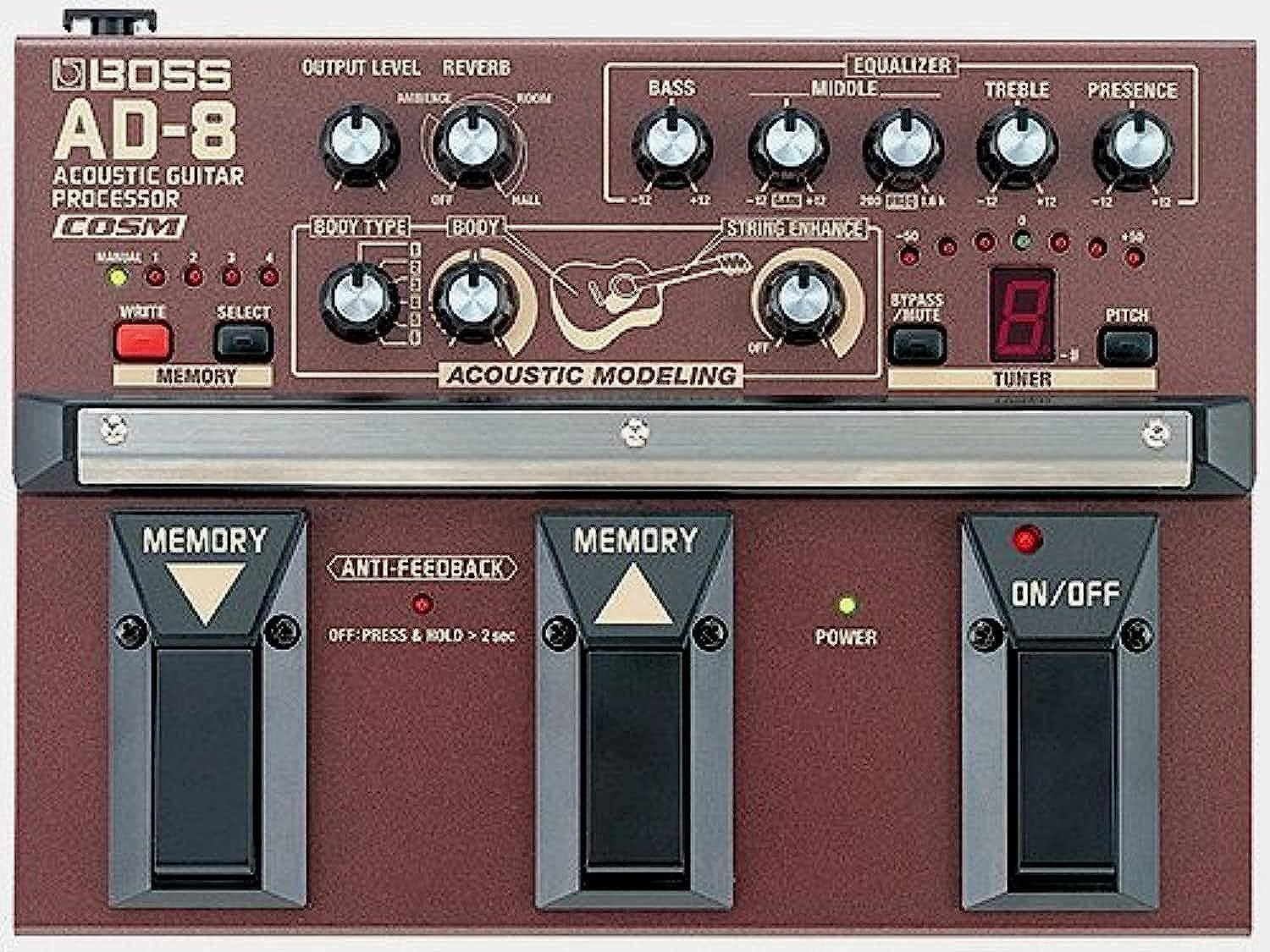 Amazon | BOSS AD-8 プリアンプ アコースティックギター用 (ボス AD8
