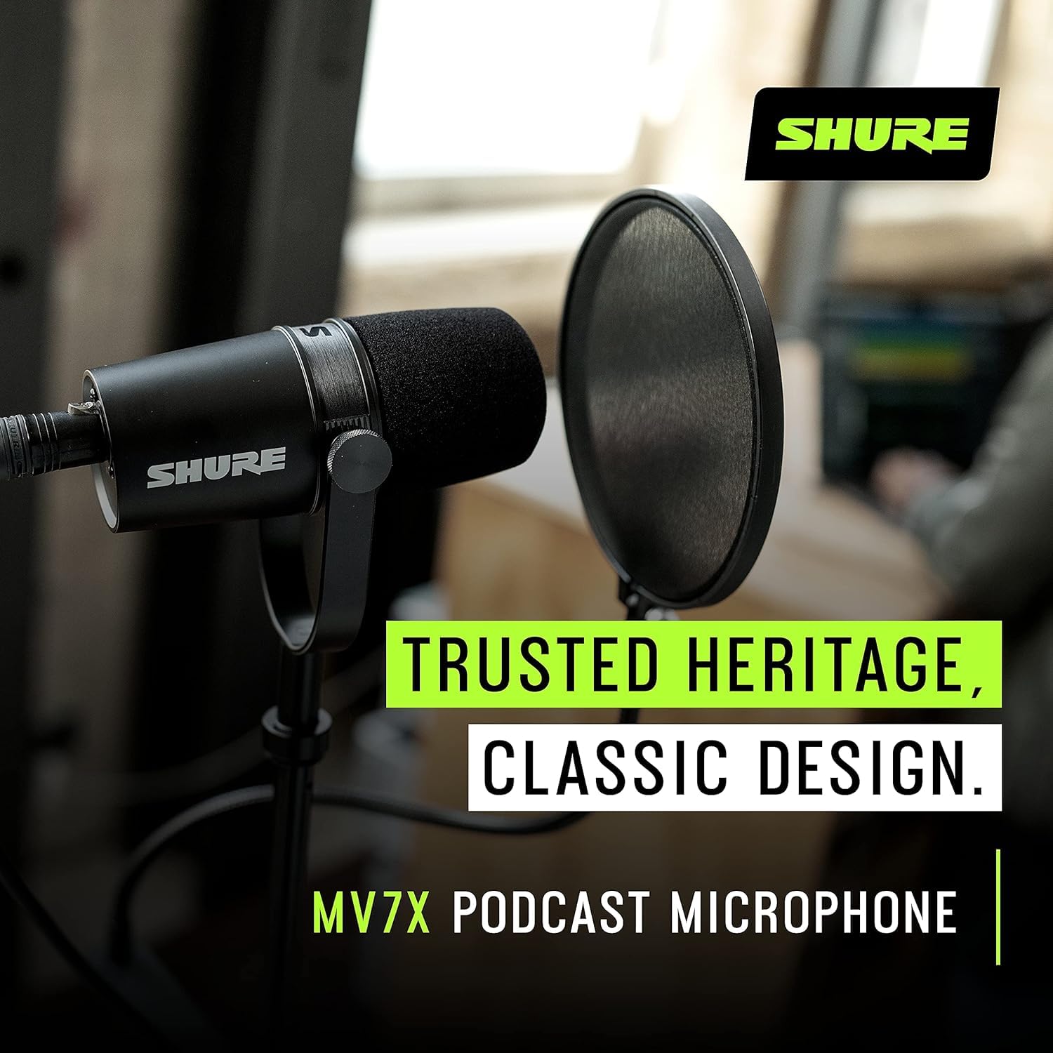 Amazon.co.jp: Shure MV7X XLR ポッドキャストマイク XLRケーブル付き