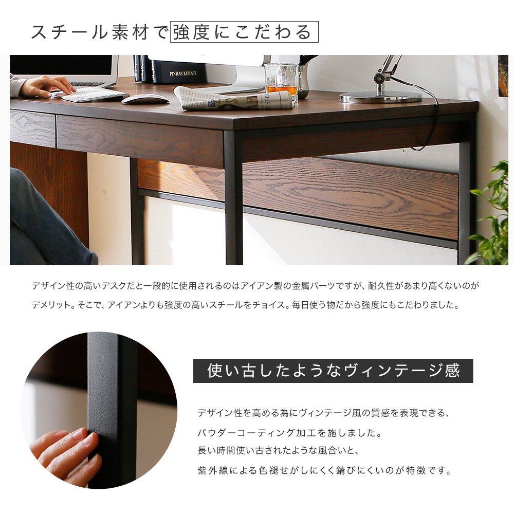 Amazon | LOWYA ロウヤ パソコンデスク 学習机 勉強机 幅140cm
