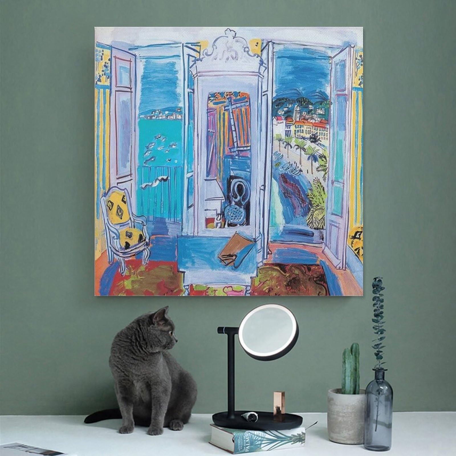Amazon.co.jp: Raoul Dufyラウル・デュフィ画家の作品「ニースの窓開き
