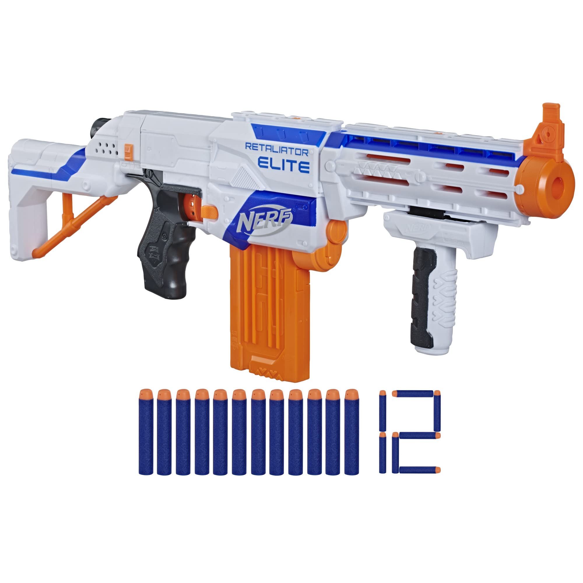 Amazon.com: NERF N-Strike Elite Retaliator Blaster, Stock, Grip