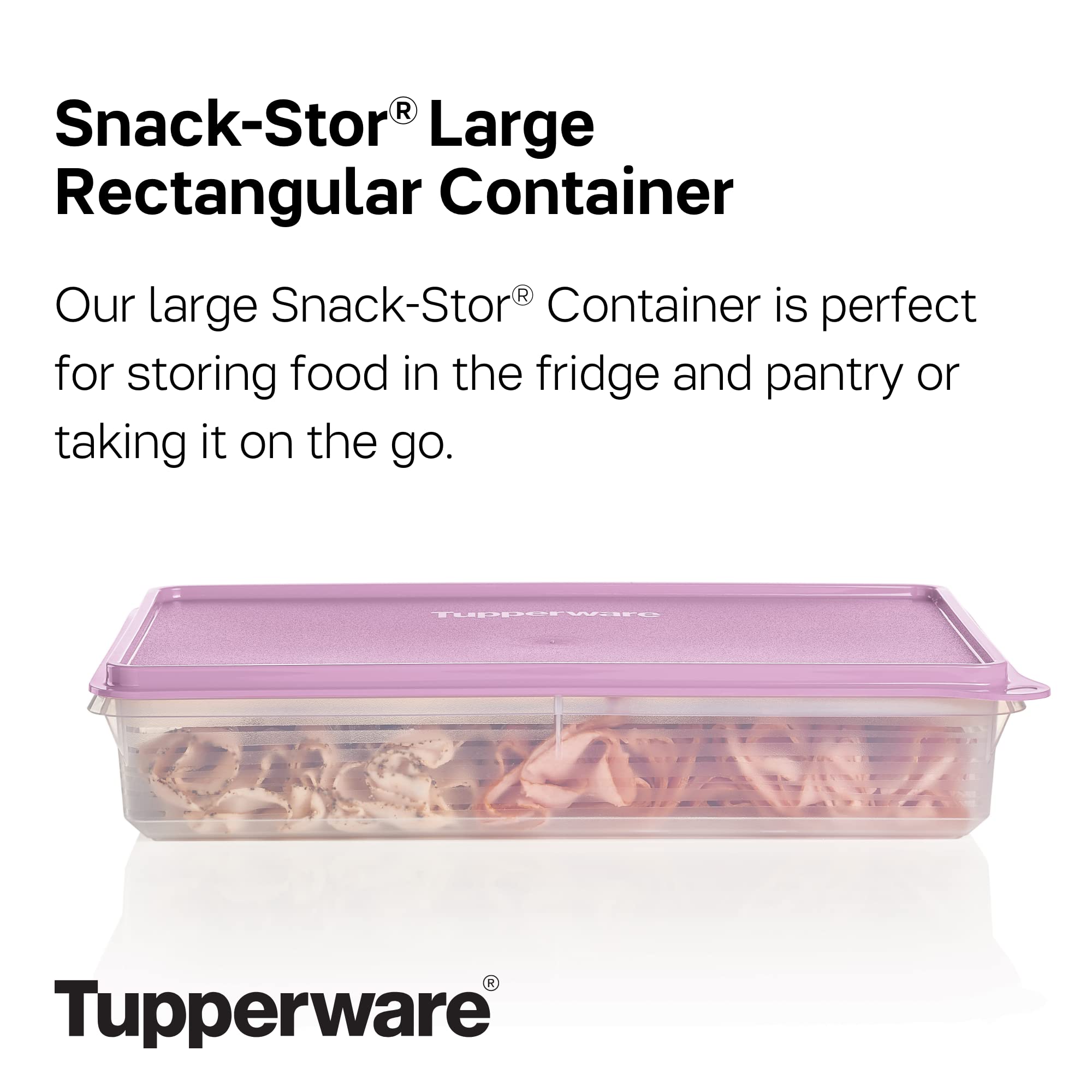 Amazon｜Tupperware Brand Snack-Stor 大型長方形食品保存容器 + 蓋