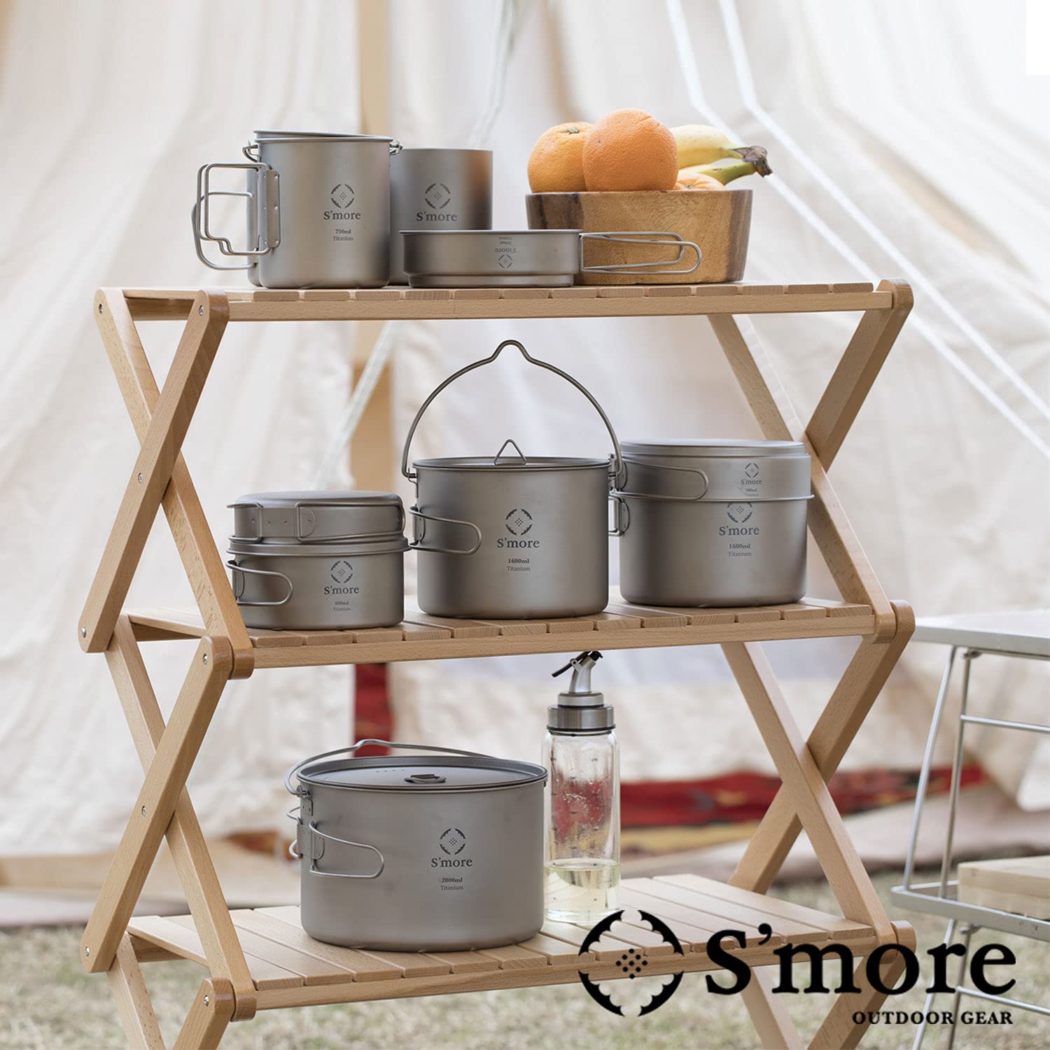 Amazon.co.jp: S'more(スモア) Woodi Folding Rack ラック キャンプ 4