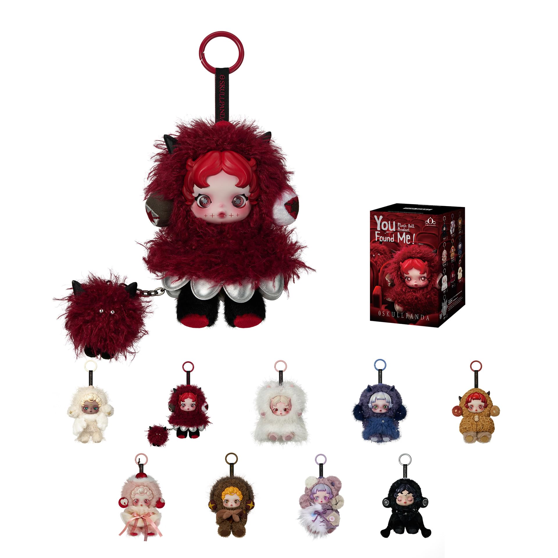 POP MART SKULLPANDA You Found Me! Series Plush Doll Pendant
