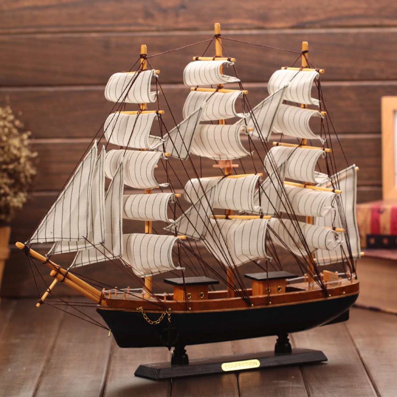 Amazon.co.jp: SUNCN 置物 オブジェ 帆船モデル モデルボート 海賊船