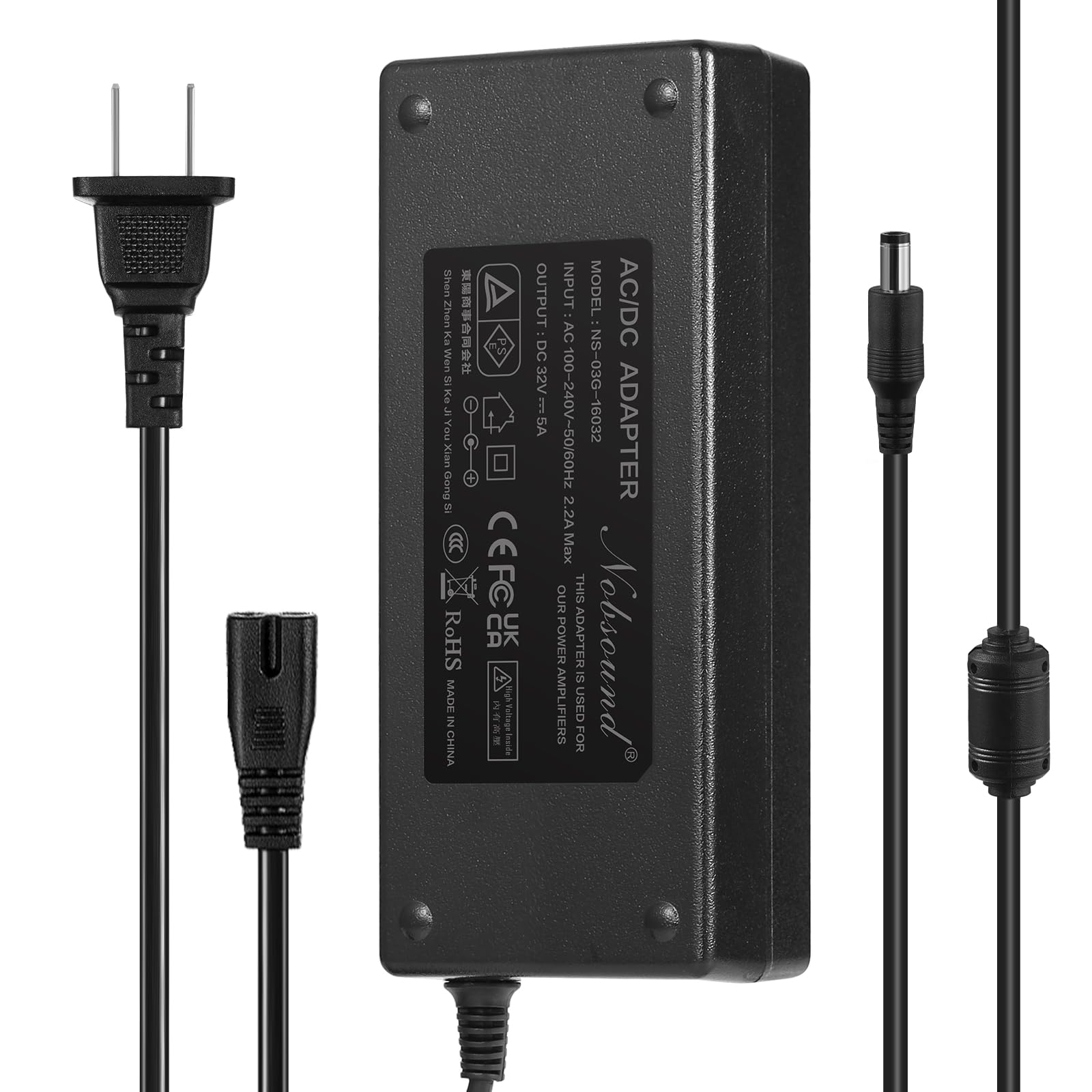 Amazon.com: Nobsound 160W DC 32V5A Power Supply Adapter for
