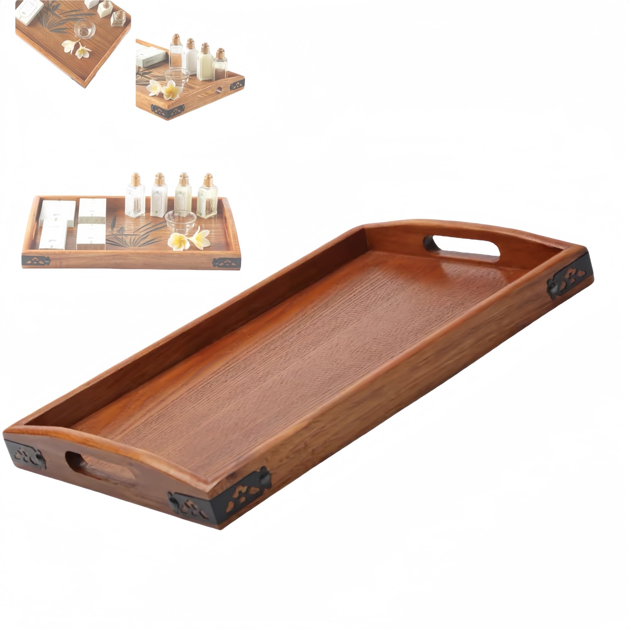 Amazon｜トレイ キッチントレイ天然ヴィンテージ木製36/ 45/50/60/70cm