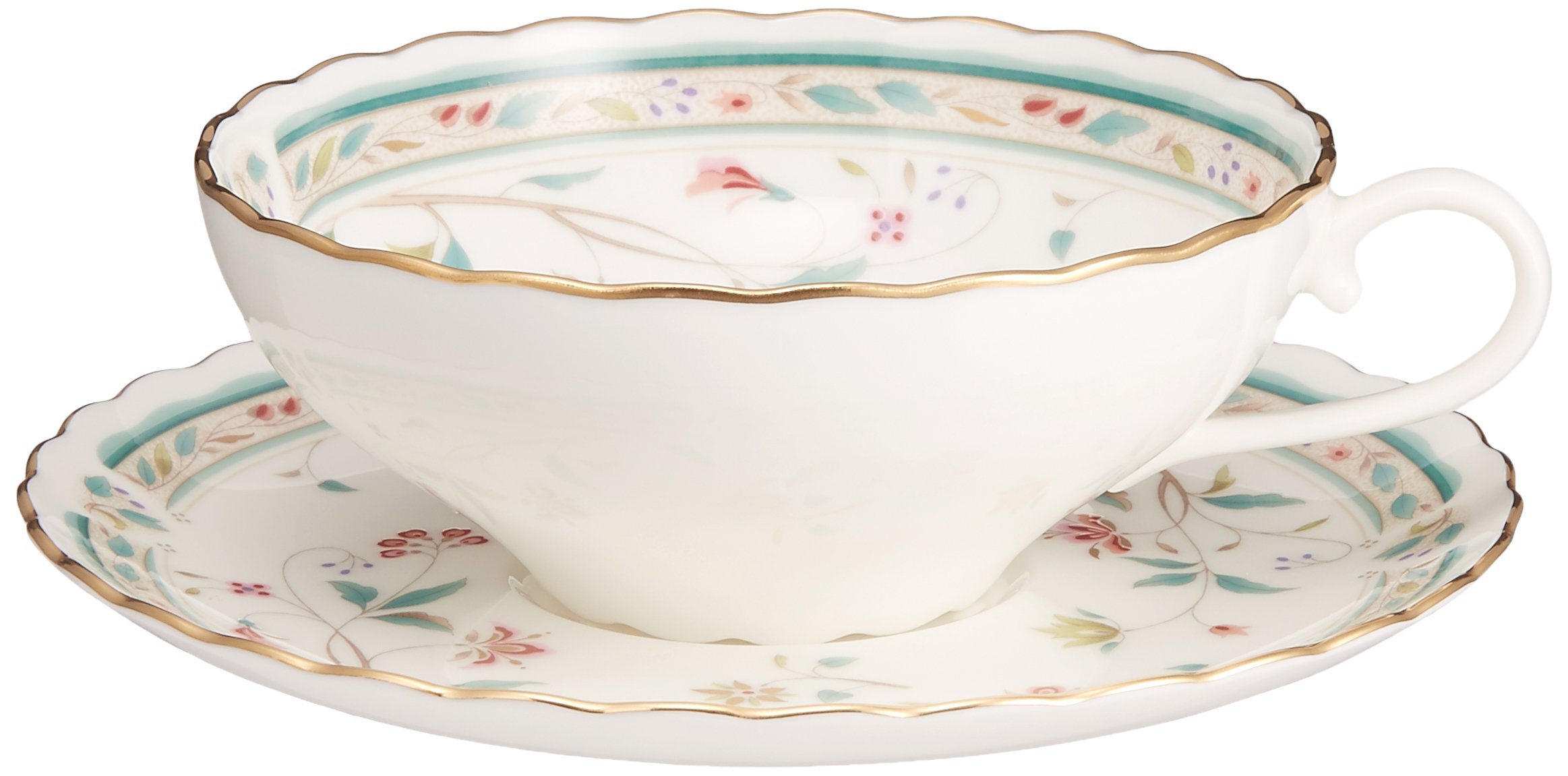 Amazon｜Noritake ノリタケ ティー カップ & ソーサー 180cc 花更紗