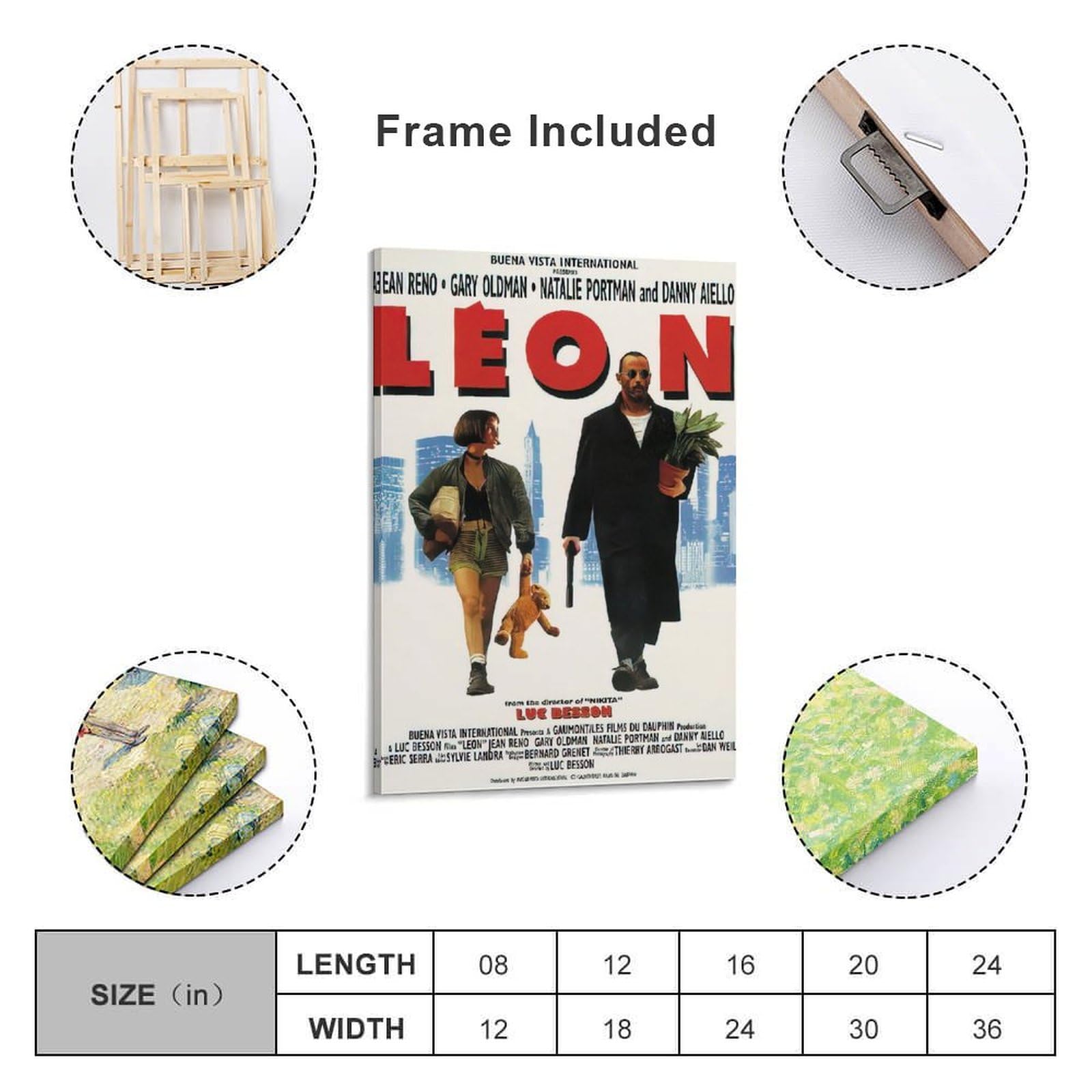 Amazon.co.jp: レオン 映画 ポスター キャンバス 芸術 ポスター 壁