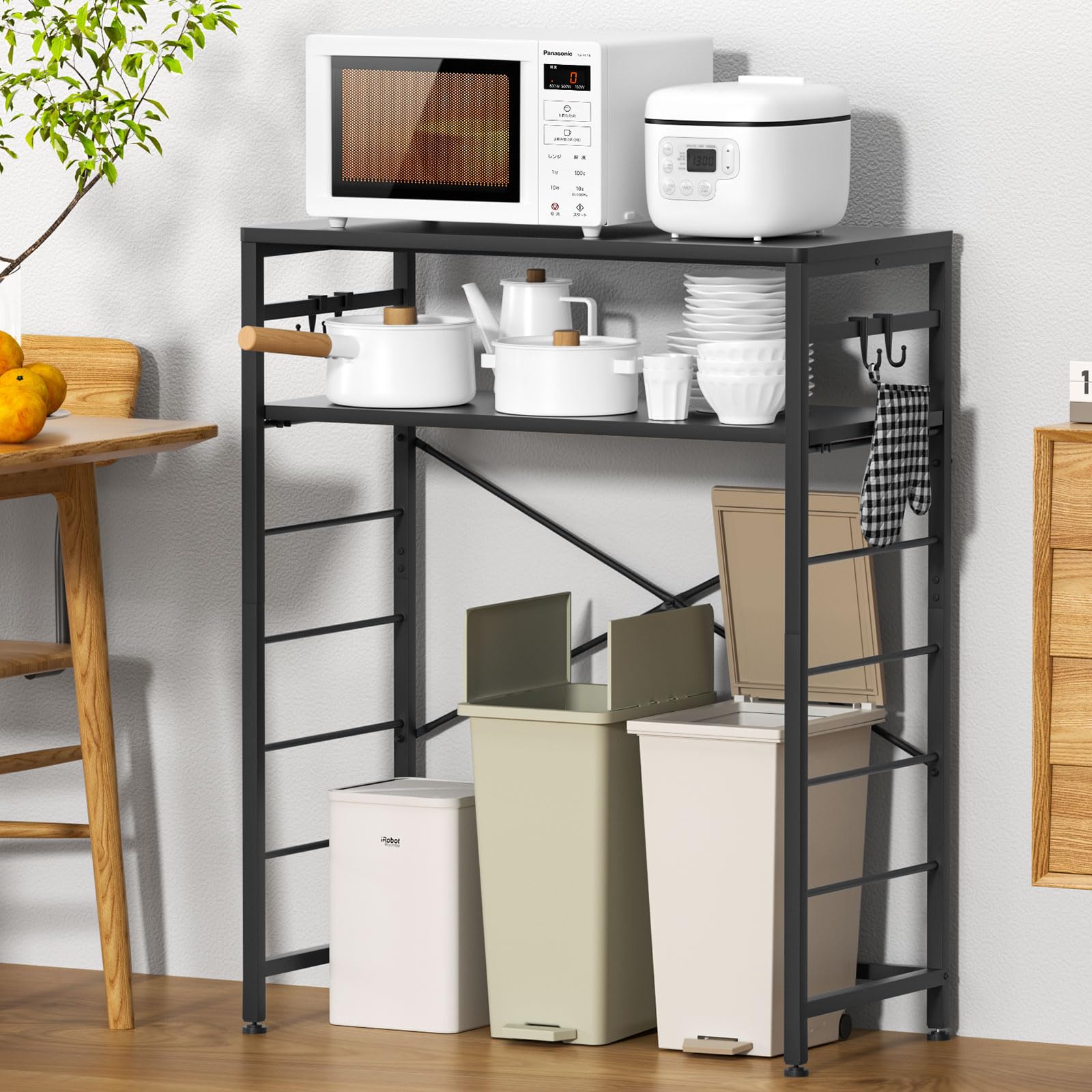Amazon.co.jp: YDH ゴミ箱上ラック 幅80×奥行40×高さ100cm キッチン