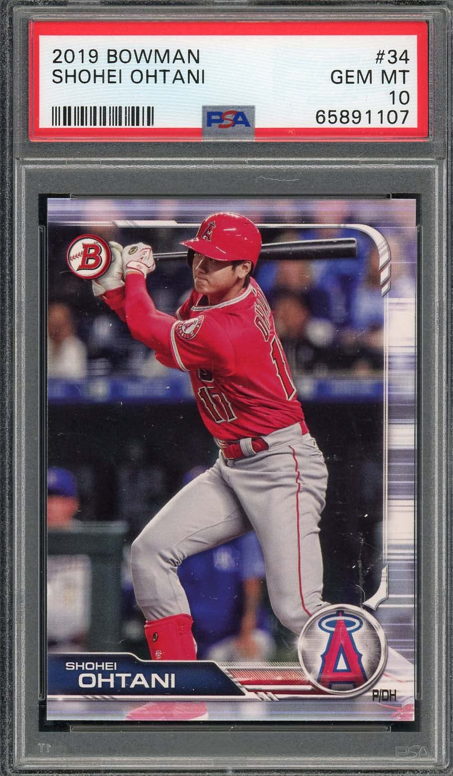 Amazon.com: Shohei Ohtani 2019 Bowman Baseball Card #34 Graded PSA