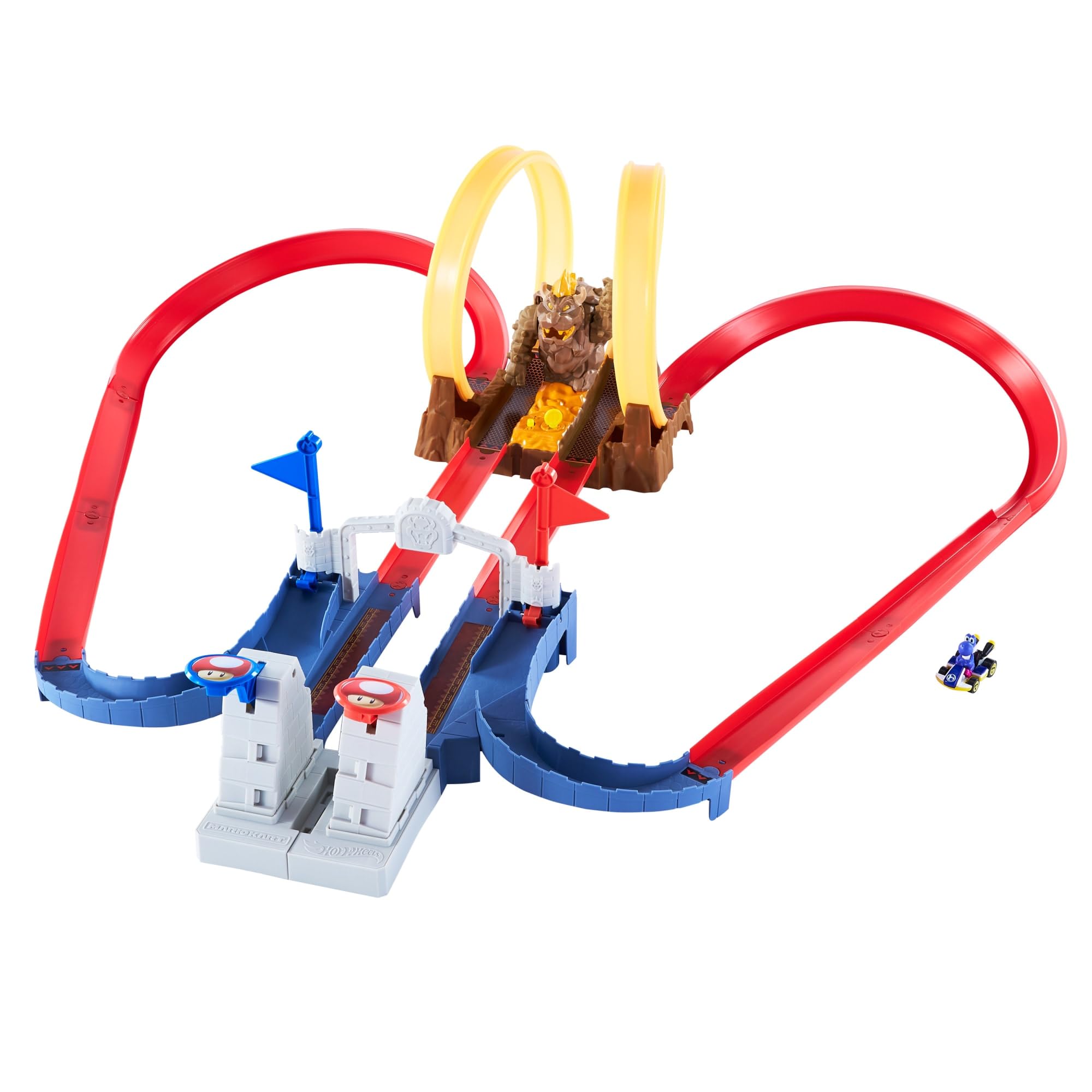 Amazon.com: Hot Wheels Mario Kart Bowser's Castle Chaos Modular
