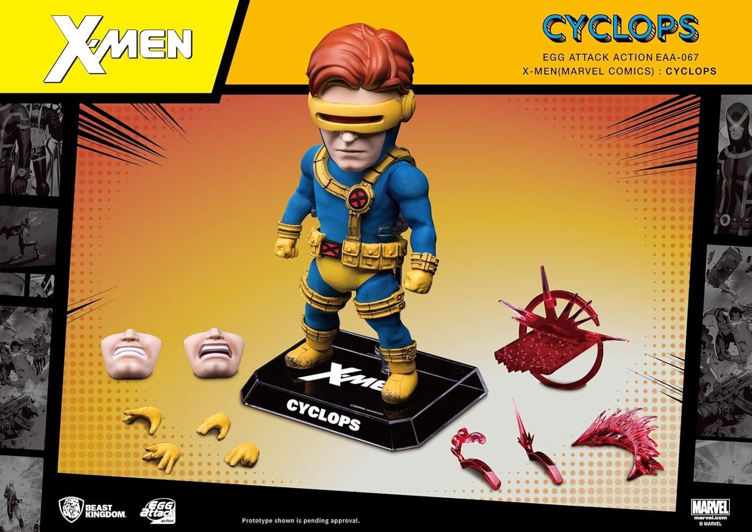 Amazon.com: Marvel Comics EAA-067 X-Men Cyclops Egg Attack Action