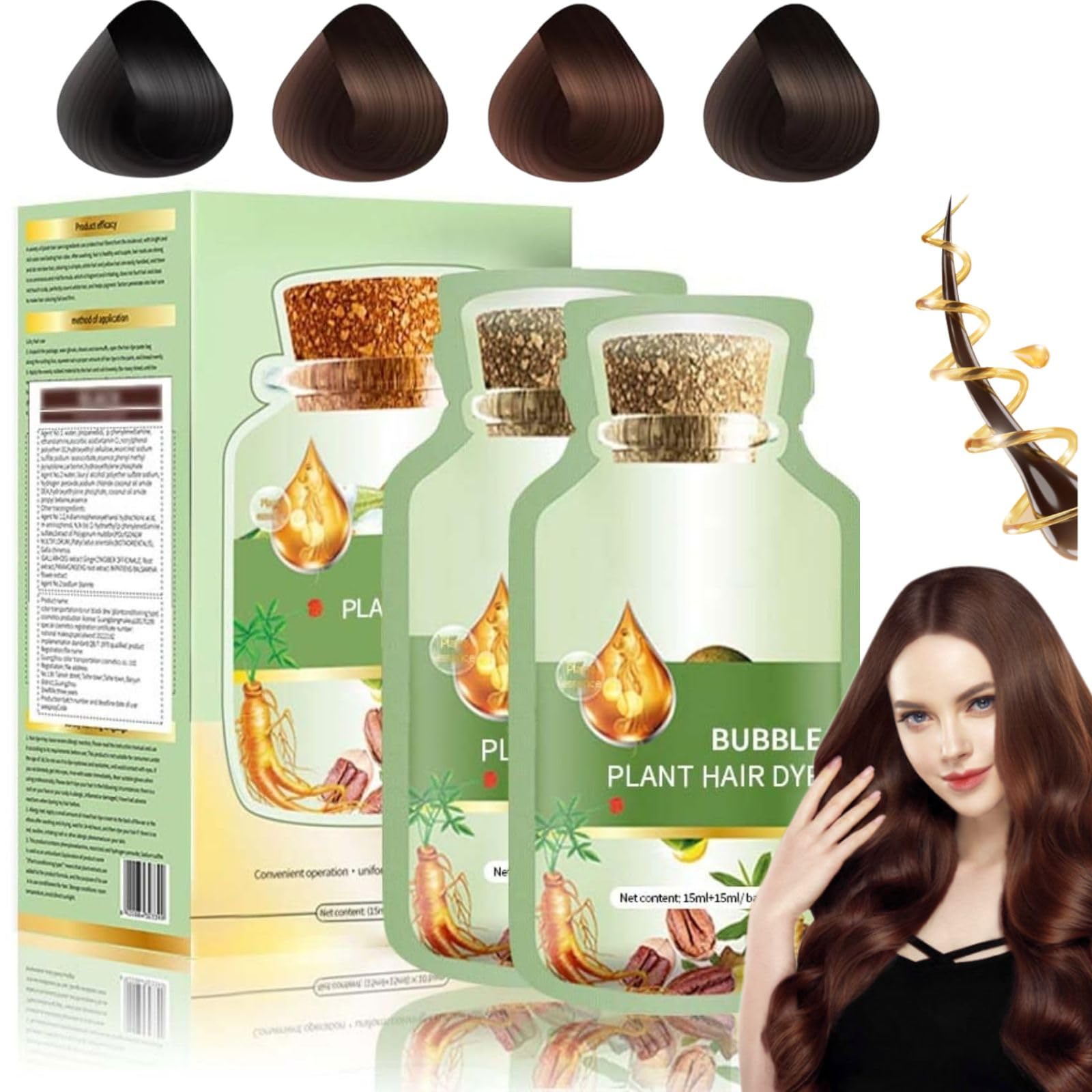 Amazon.com : QUAAM Bubble Plant Hair Dye,New Botanical Bubble Hair