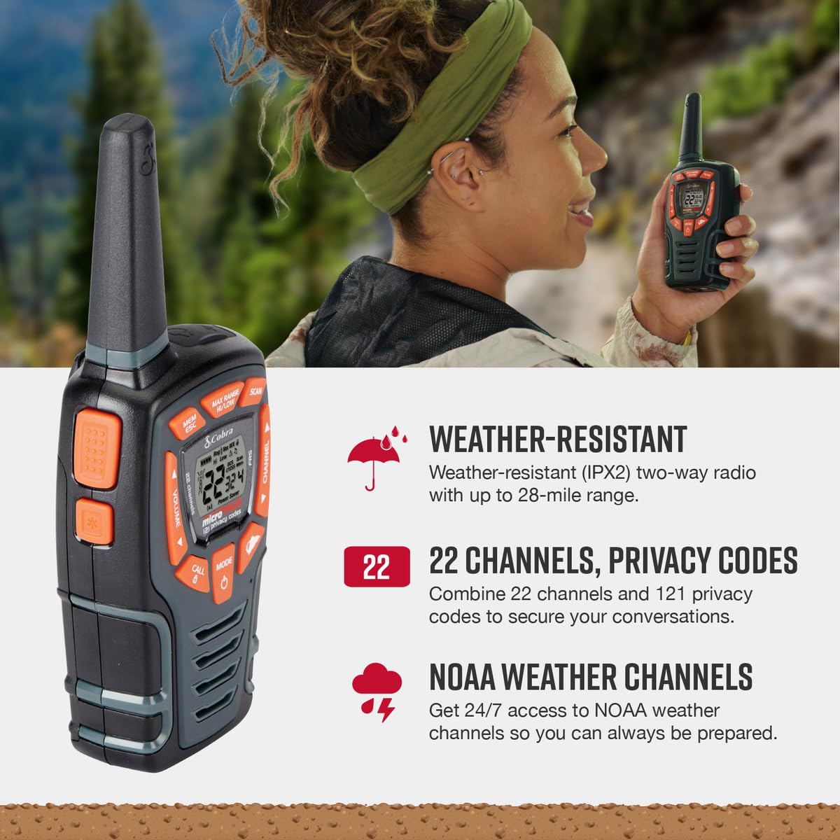 Amazon.com: Cobra ACXT545 Weather-Resistant Walkie Talkies