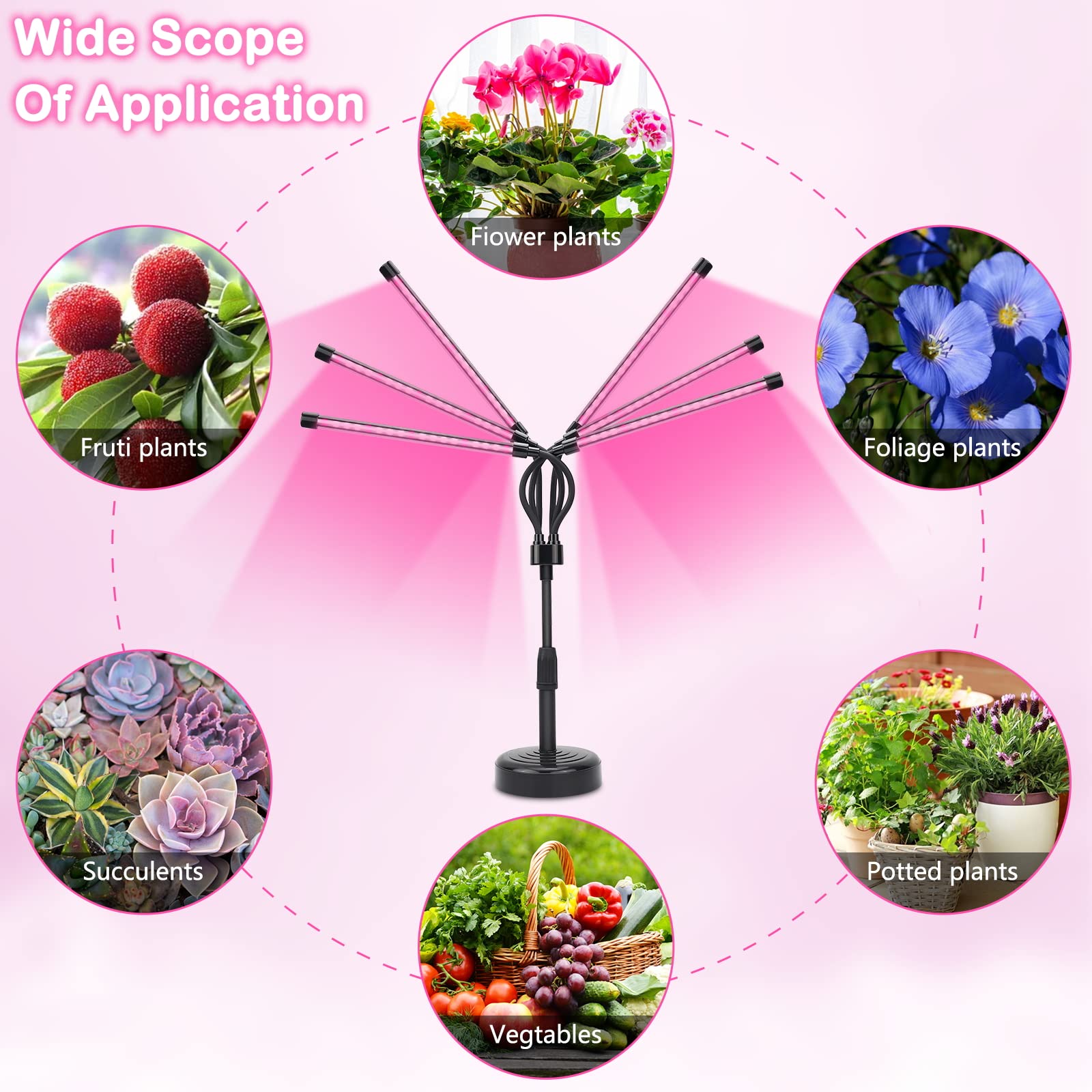 Amazon.com: Grow Lights for Indoor Plants, Six Head Plant Light