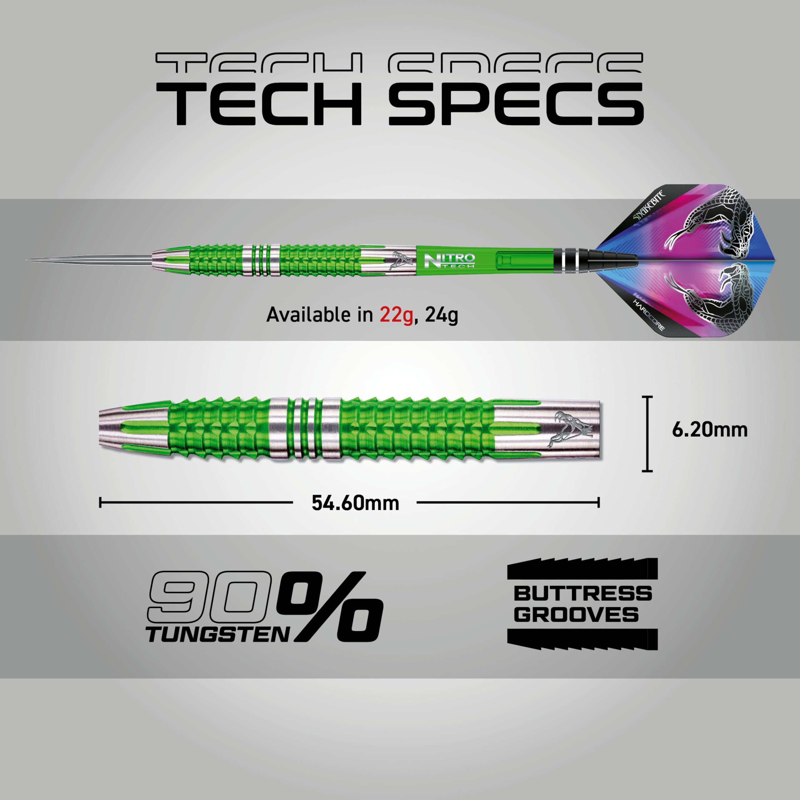 Amazon | Red Dragon Peter Wright Snakebite Mamba 2 - 22g - 90