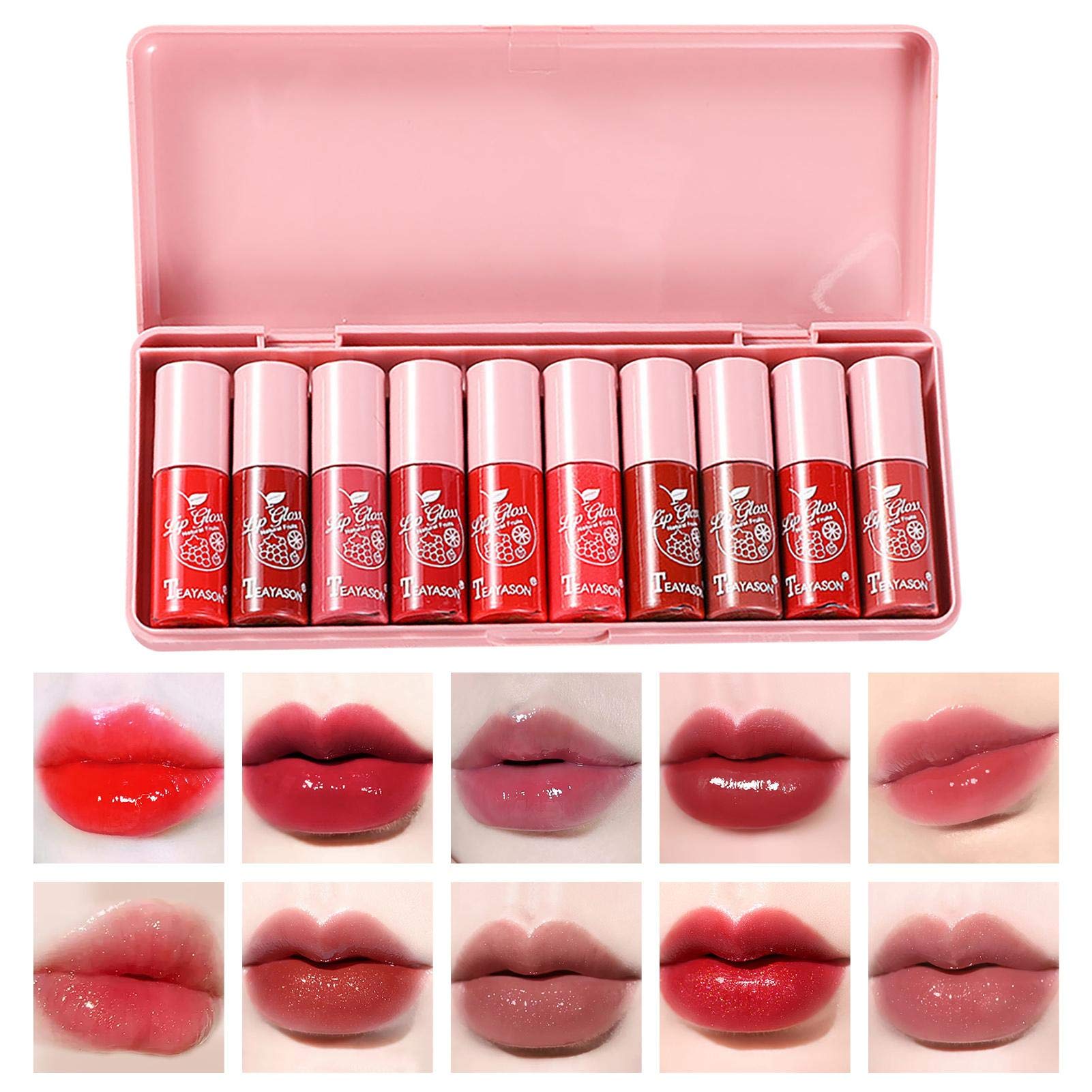 Amazon.co.jp: PILLAROST 口紅セット 10色 リップグロスセット