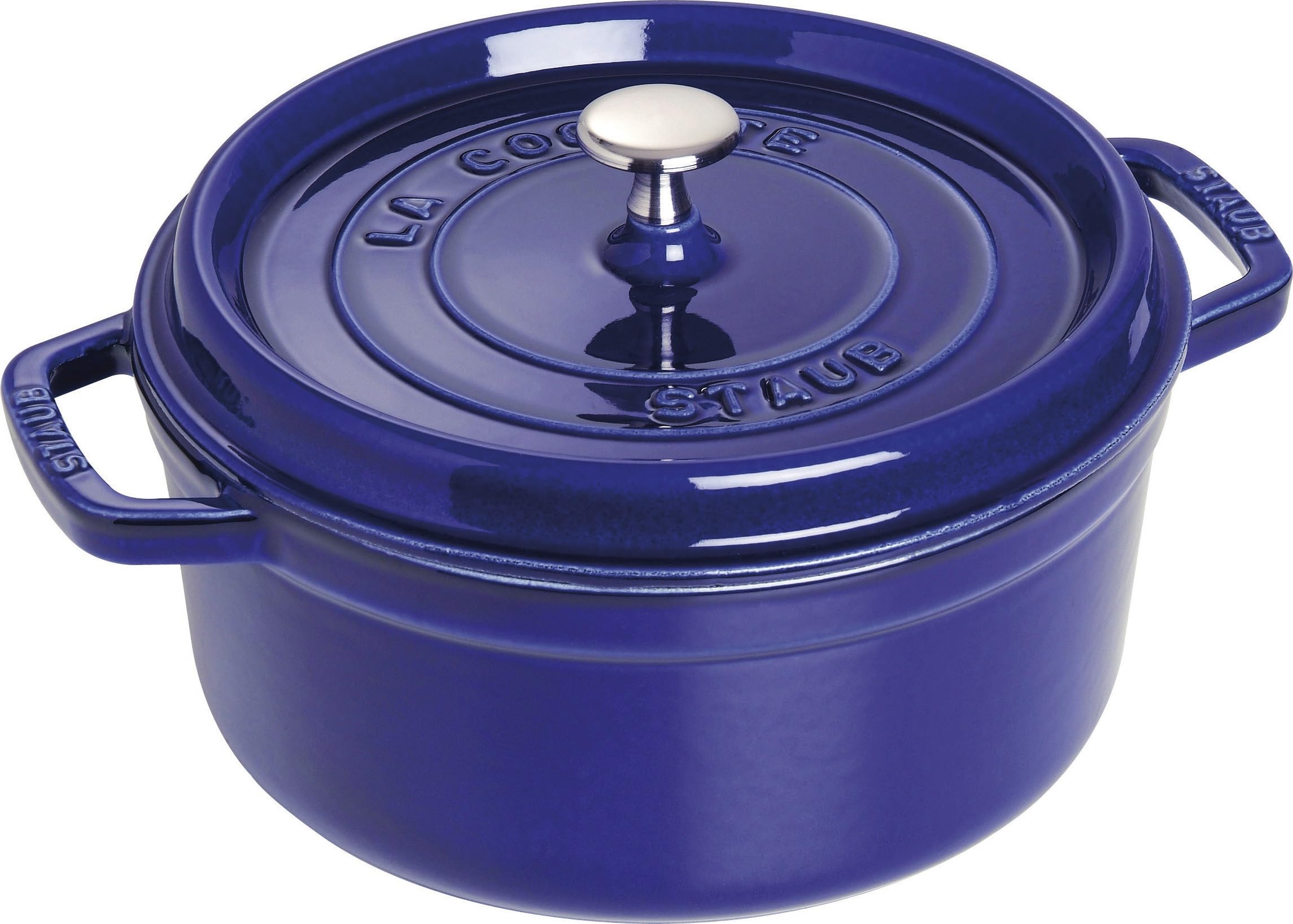 Amazon.com: STAUB Cast Iron Roaster/Cocotte, Round, 5 L, Dark Blue