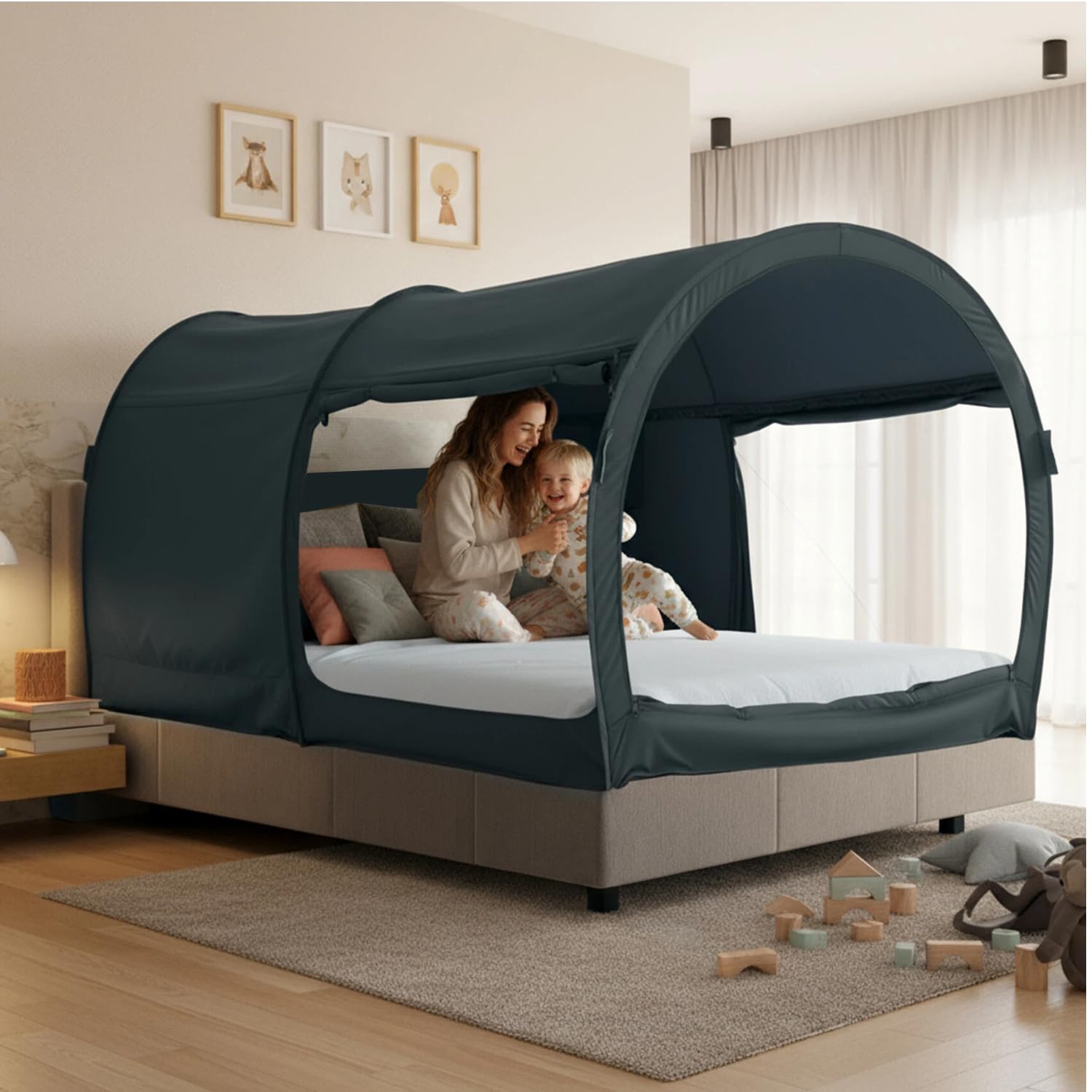 Amazon｜Leedor ベッドテント190x99cm 室内一人テント ワンタッチ
