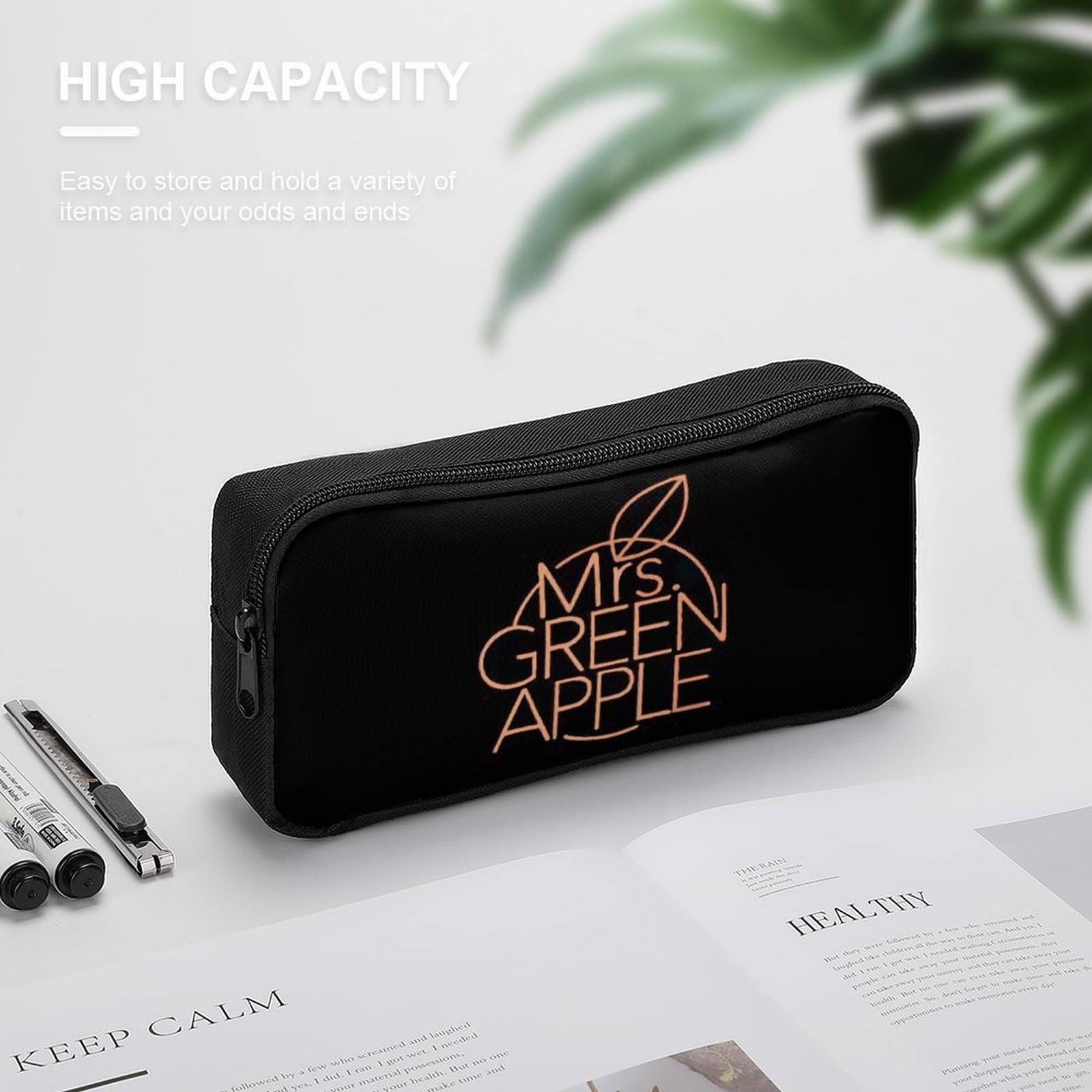 Amazon.co.jp: ミセス・グリーン・アップル ペンケース 文房具 収納 ふ