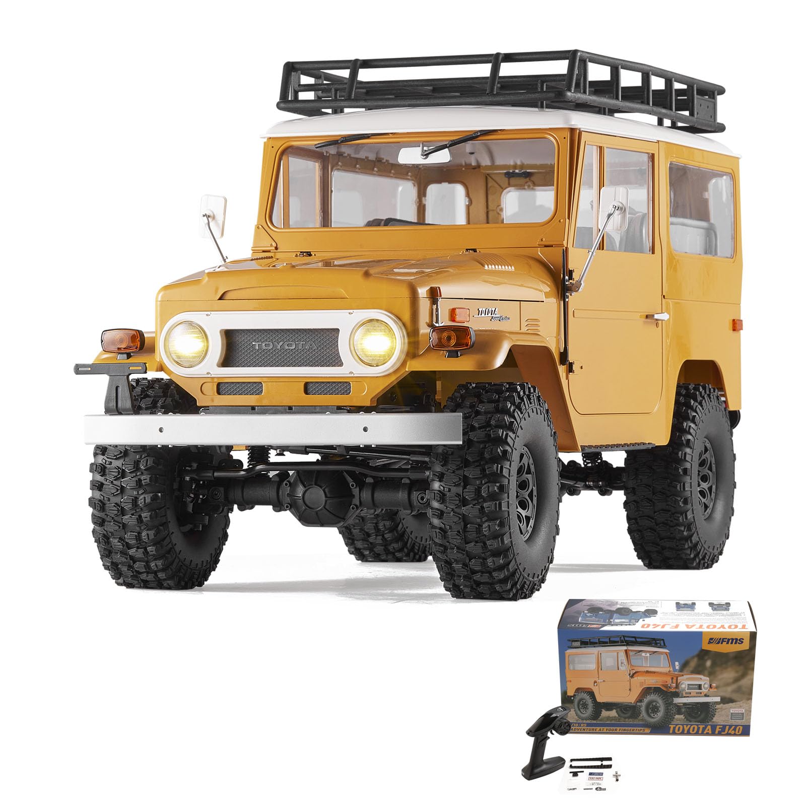 Amazon.com: EAZYRC X FMS 1/10 Toyota Land Cruiser FJ40 RS with
