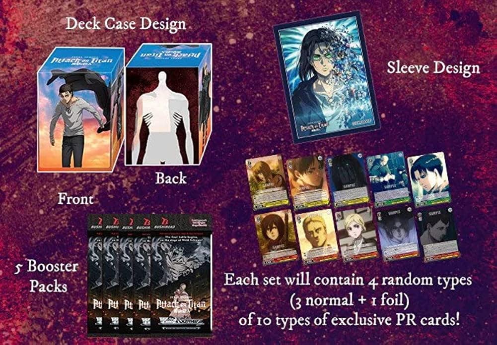 Amazon.com: Attack on Titan Weiss Schwarz Final Season Supply Set