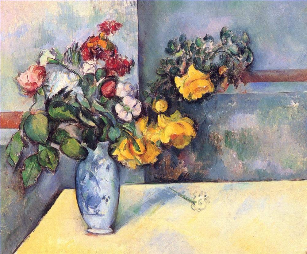 Amazon.co.jp: 19 絵画 静物画 花瓶の中の花 ポール セザンヌ