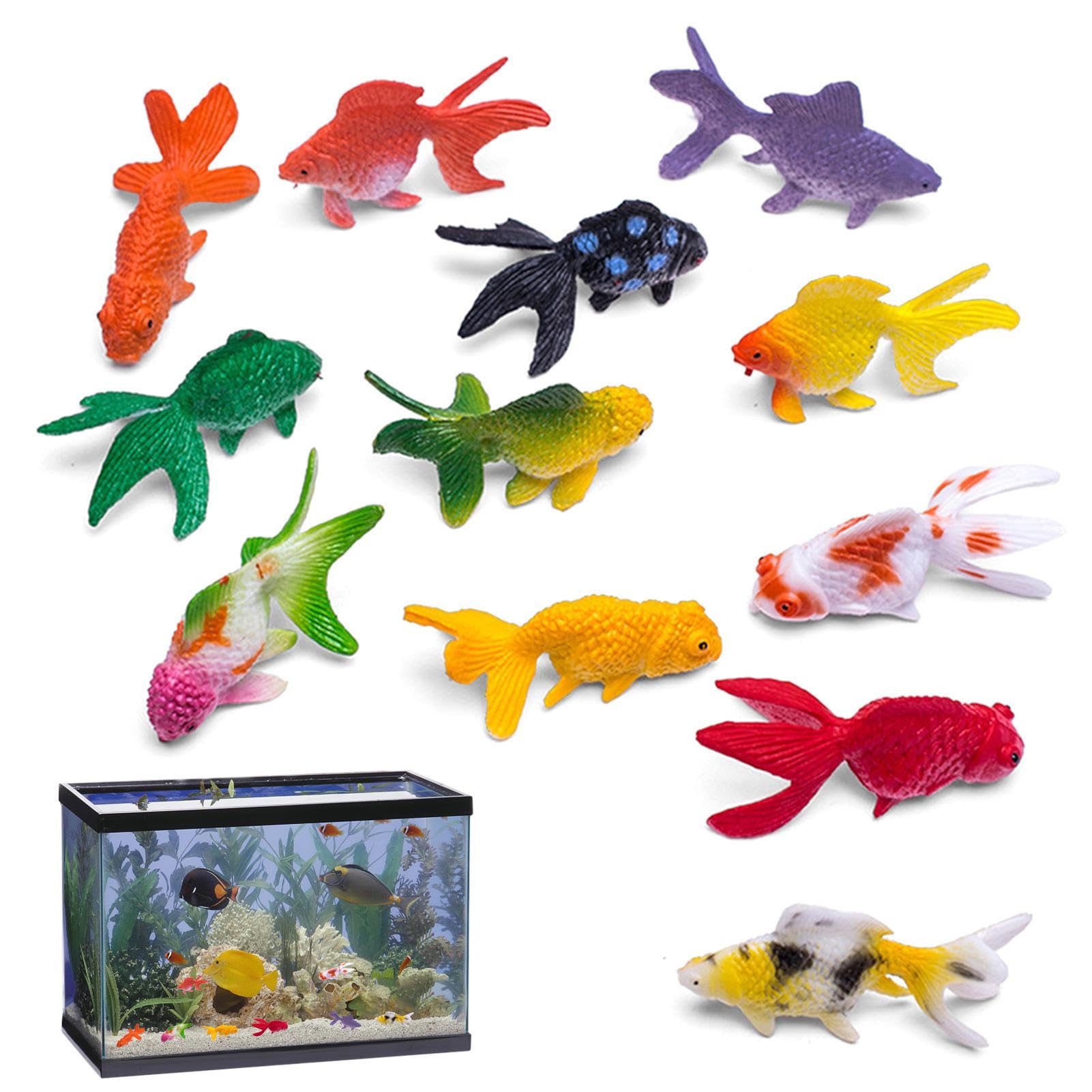 Amazon.co.jp: ミニ金魚フィギュアセット ミニチュア金魚の置物 偽の