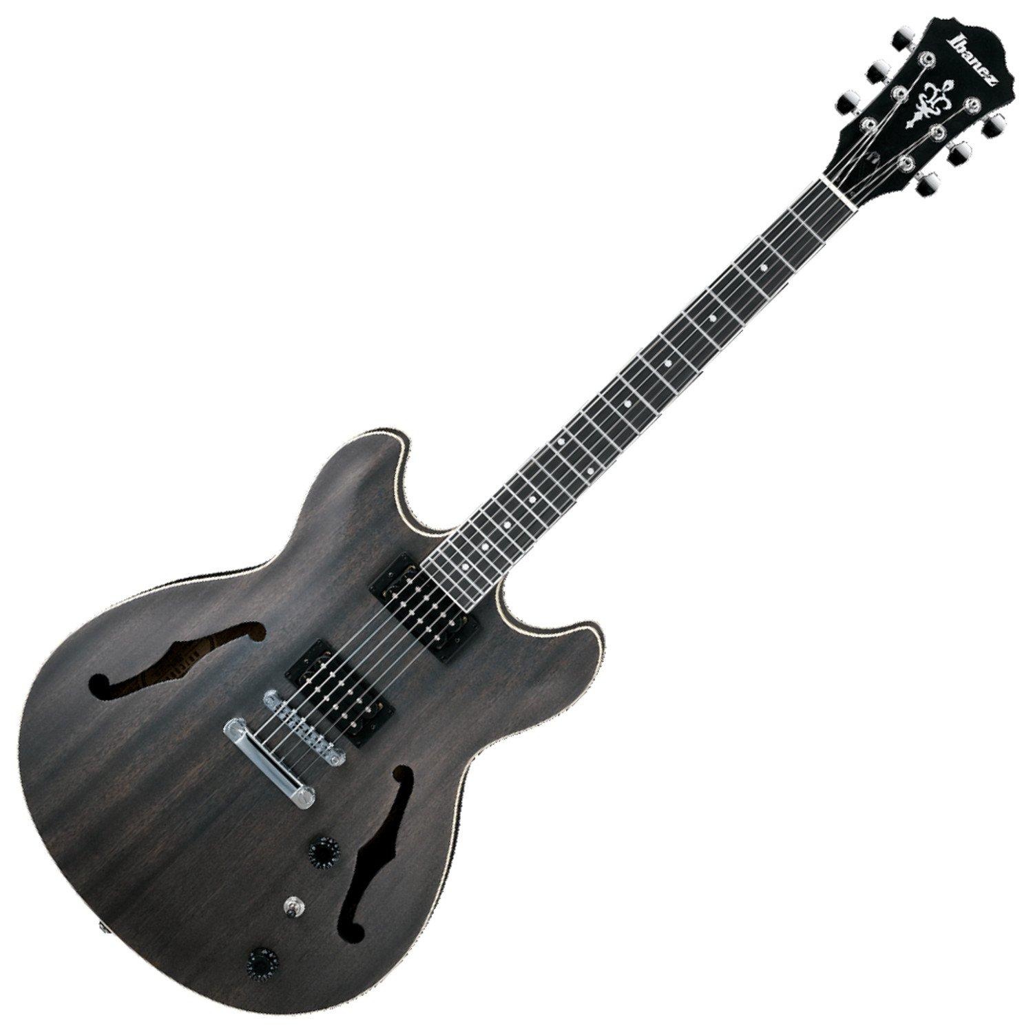 Amazon.com: Ibanez Artcore AS53 - Transparent Black Flat : Musical
