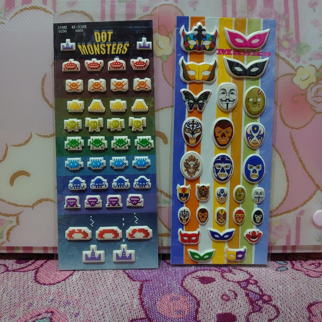 Amazon.co.jp: おもしろシール まとめ売り 平成レトロ ぷくぷくシール